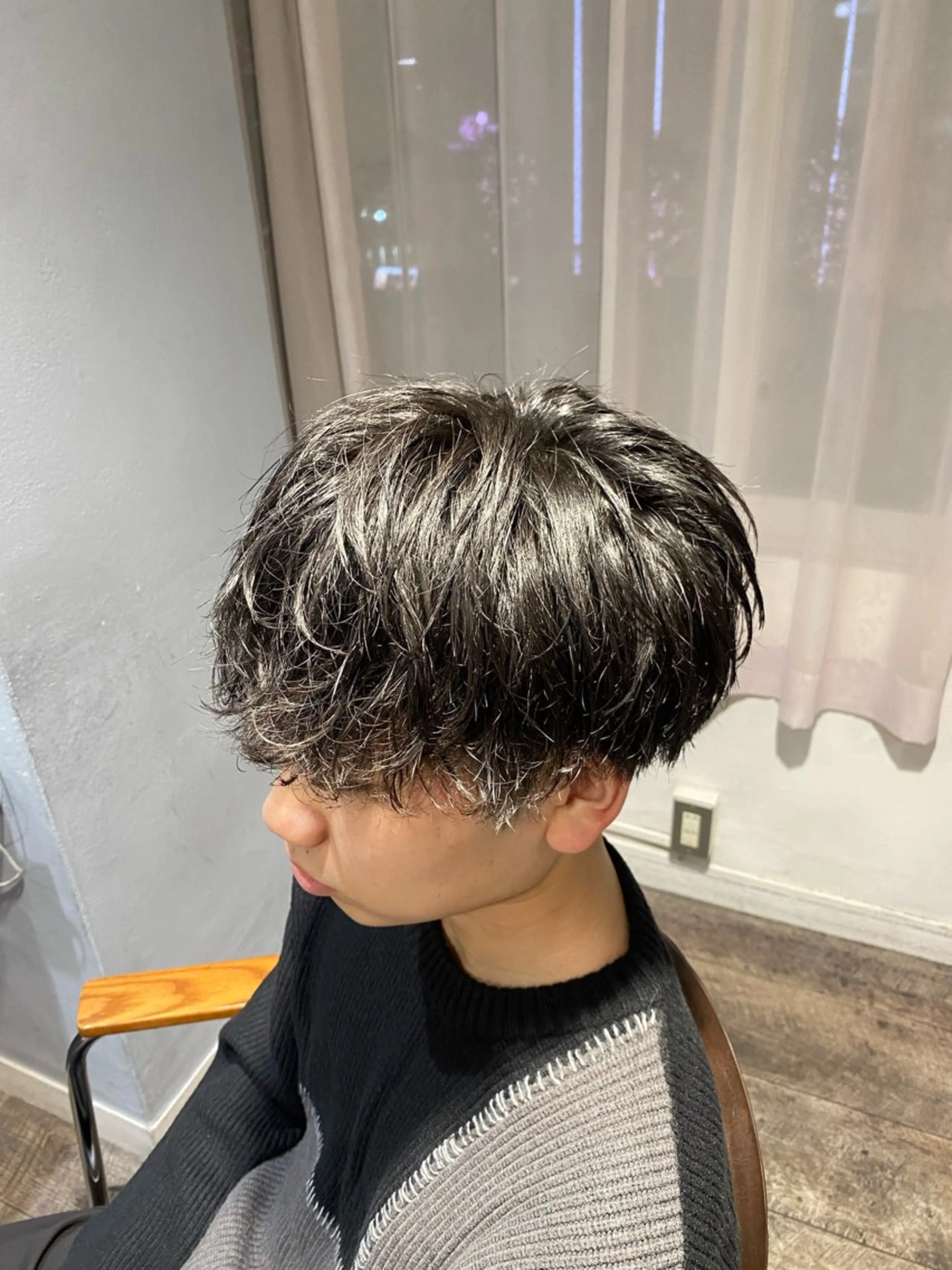 ショート パーマ メンズ カット パーマ 江﨑 翔のヘアスタイル