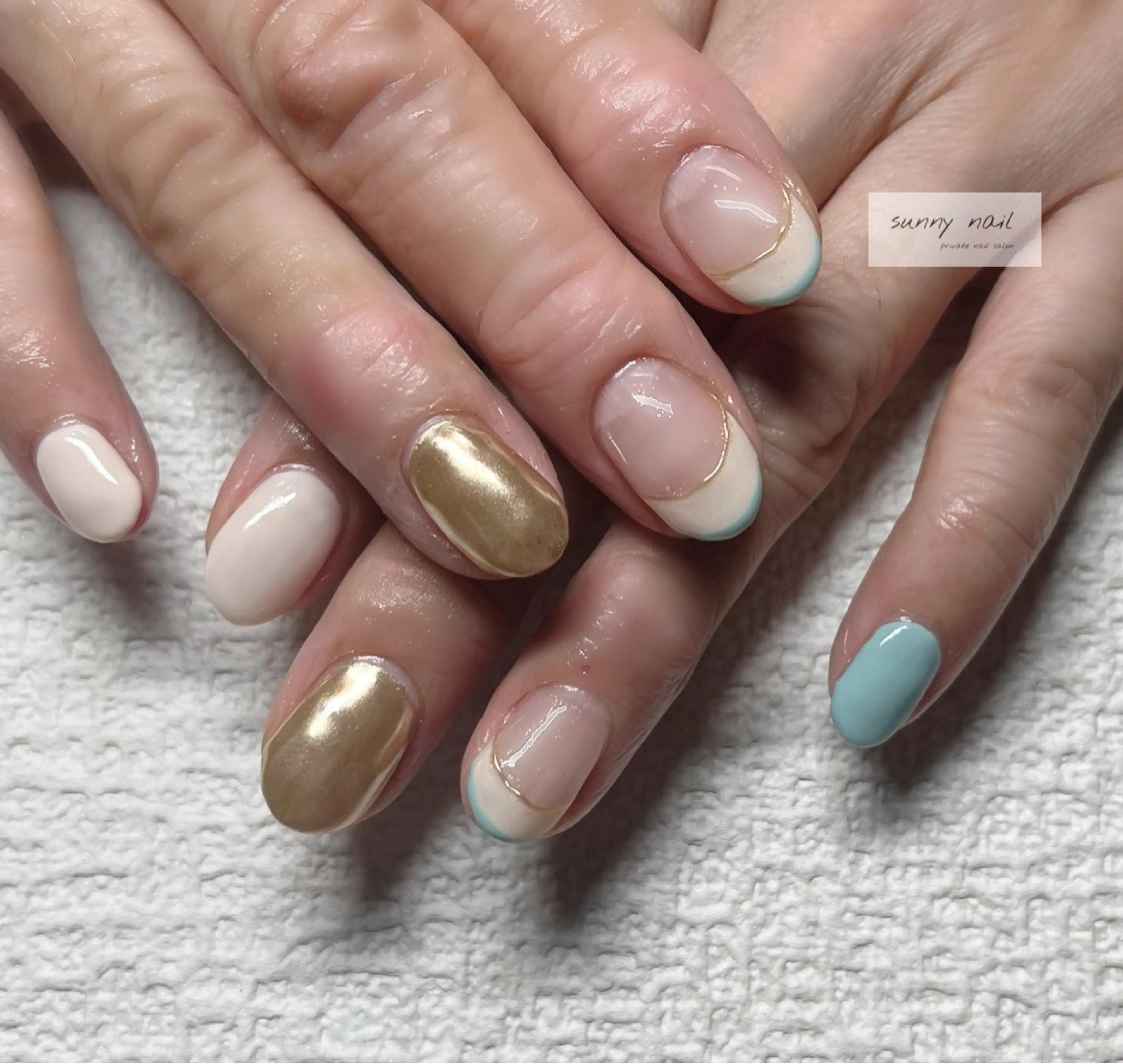 ネイル フレンチネイル ミラーネイル ニュアンスネイル sunny nailのネイルデザイン