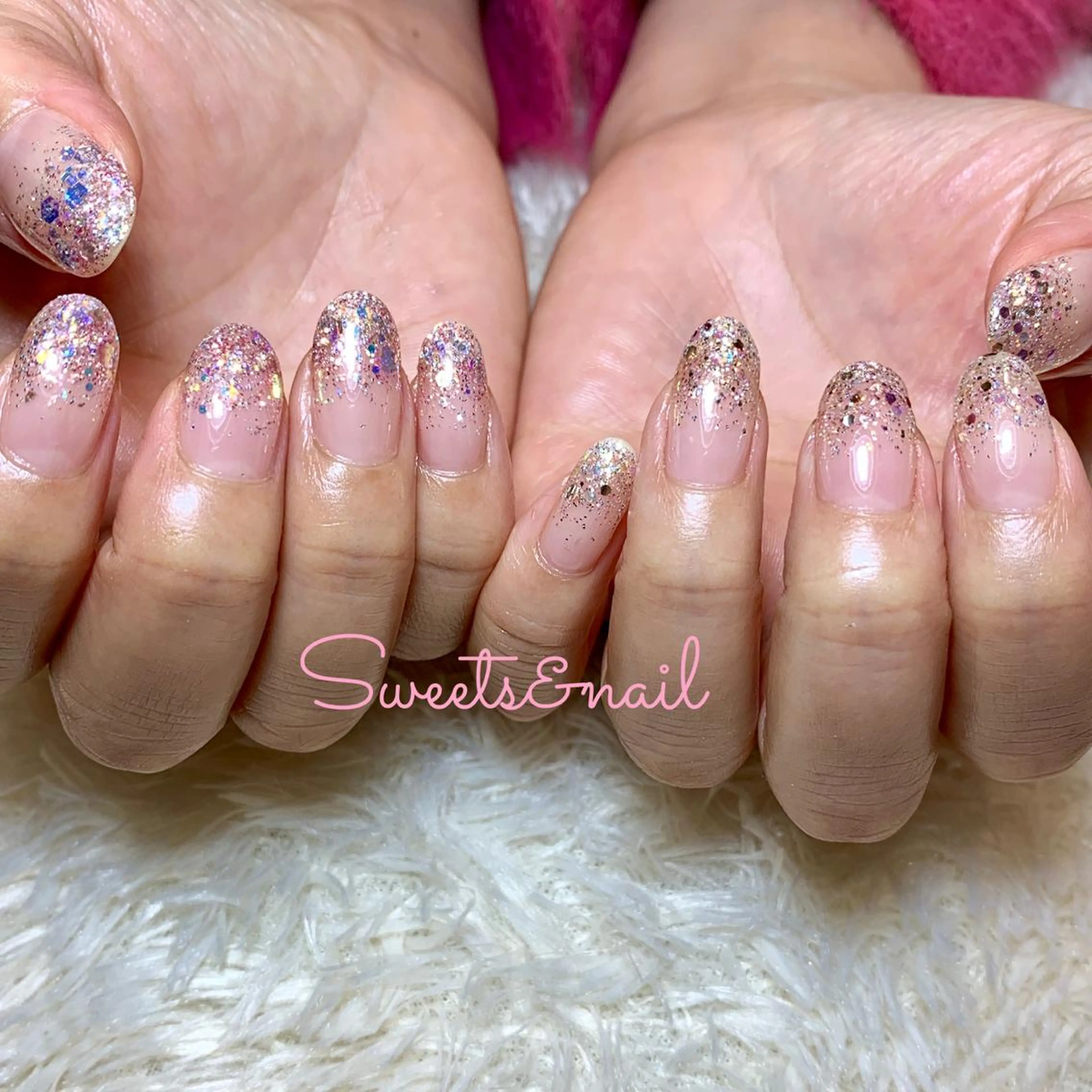 ネイル キラキラネイル ラメ(グリッター) Sweets＆ nail みなこのネイルデザイン