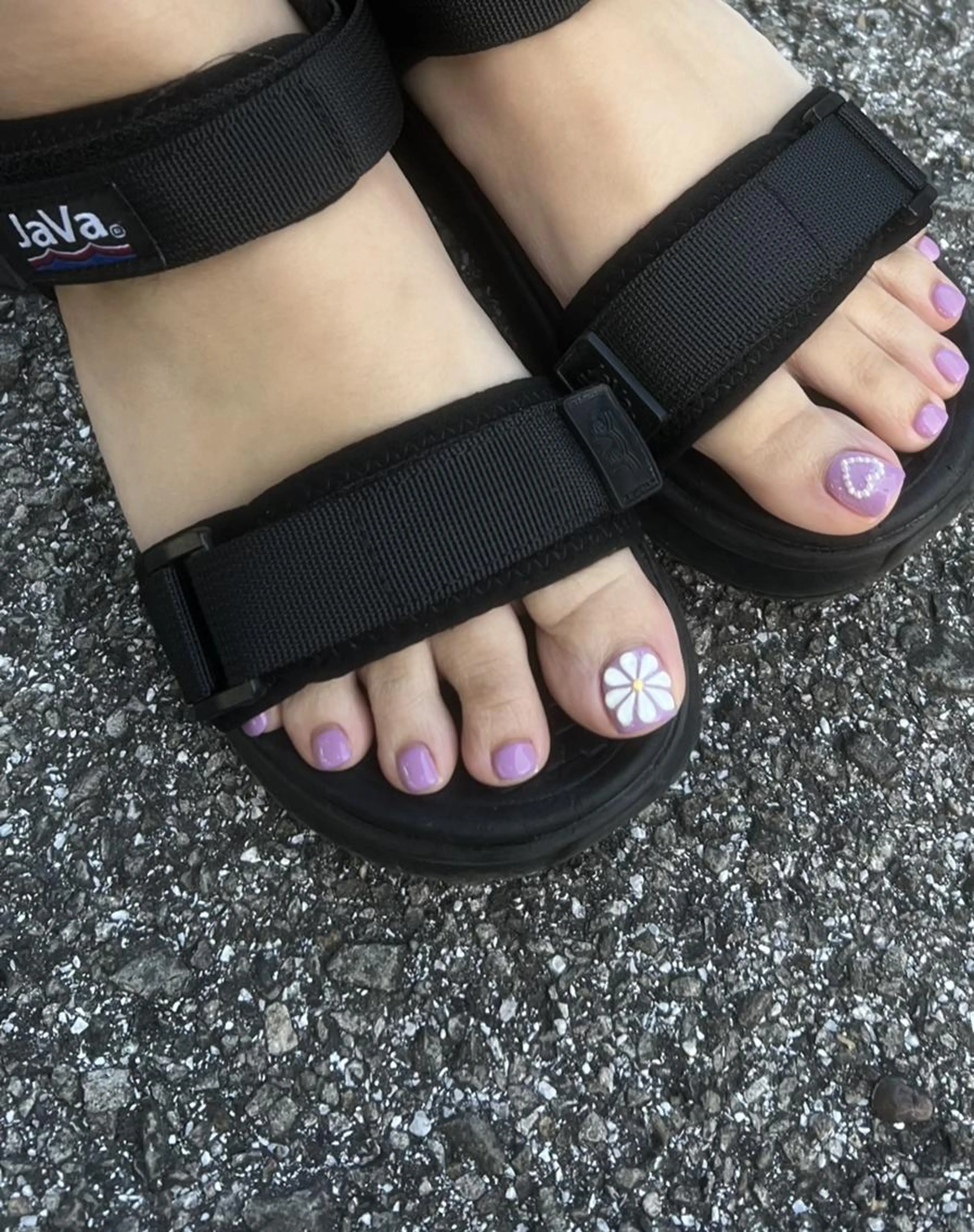 foot🦶🏻ワンカラー＋選べる親指アート/フットバス付🛀の写真