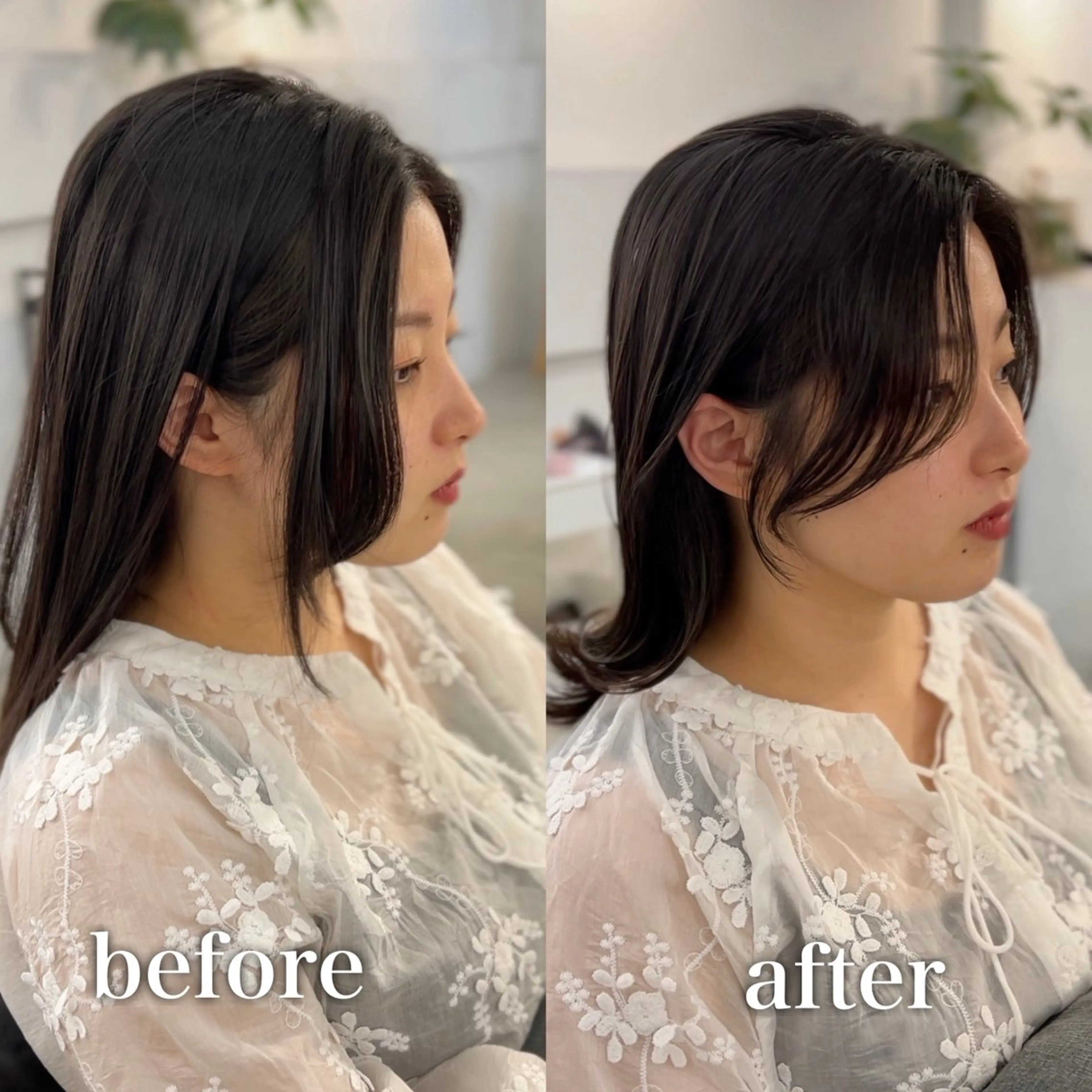 ミディアム ヘアアレンジ 顔周りカット 韓国風ヘア カット ヘアセット レイヤーカットのプロ 大人ヘア宮森貴志のヘアスタイル