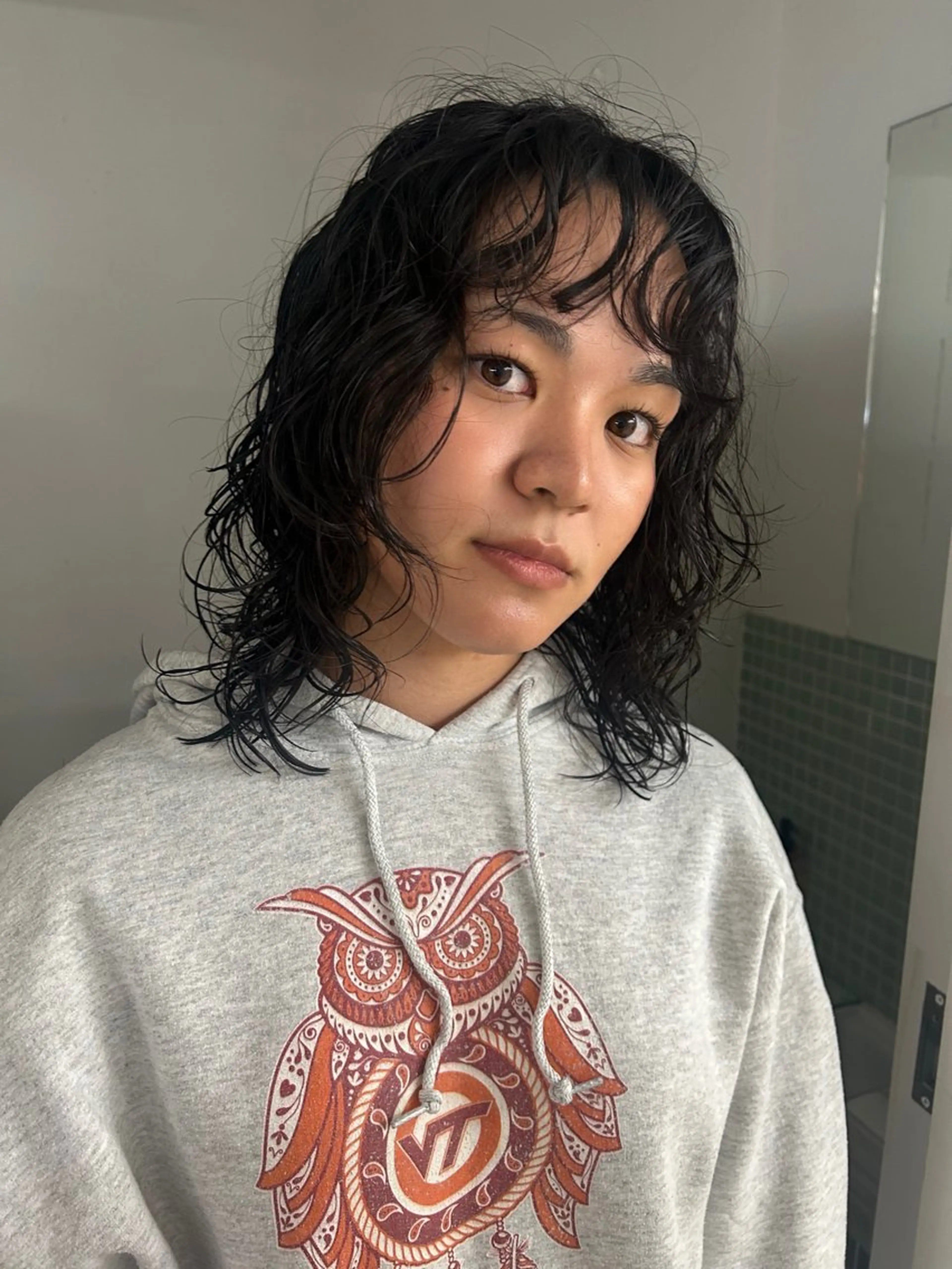 ミディアム パーマ カット パーマ hen所属・心斎橋/レイヤー/ ブリーチ/モエのヘアスタイル