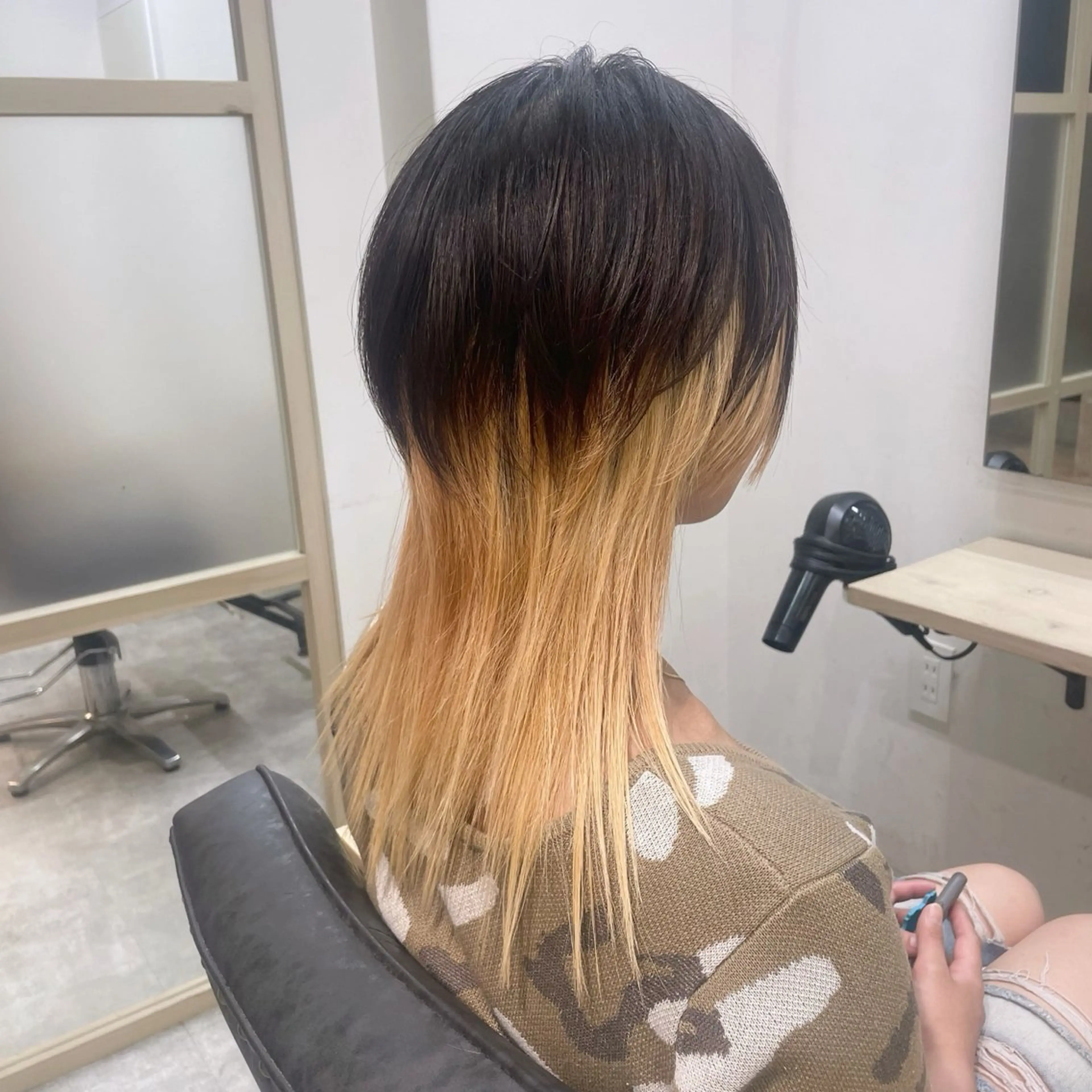 ミディアム ウルフカット カット EMANON新宿南口所属・🦄ケアブリーチ・ ウルフ・レイヤー🦄のヘアスタイル