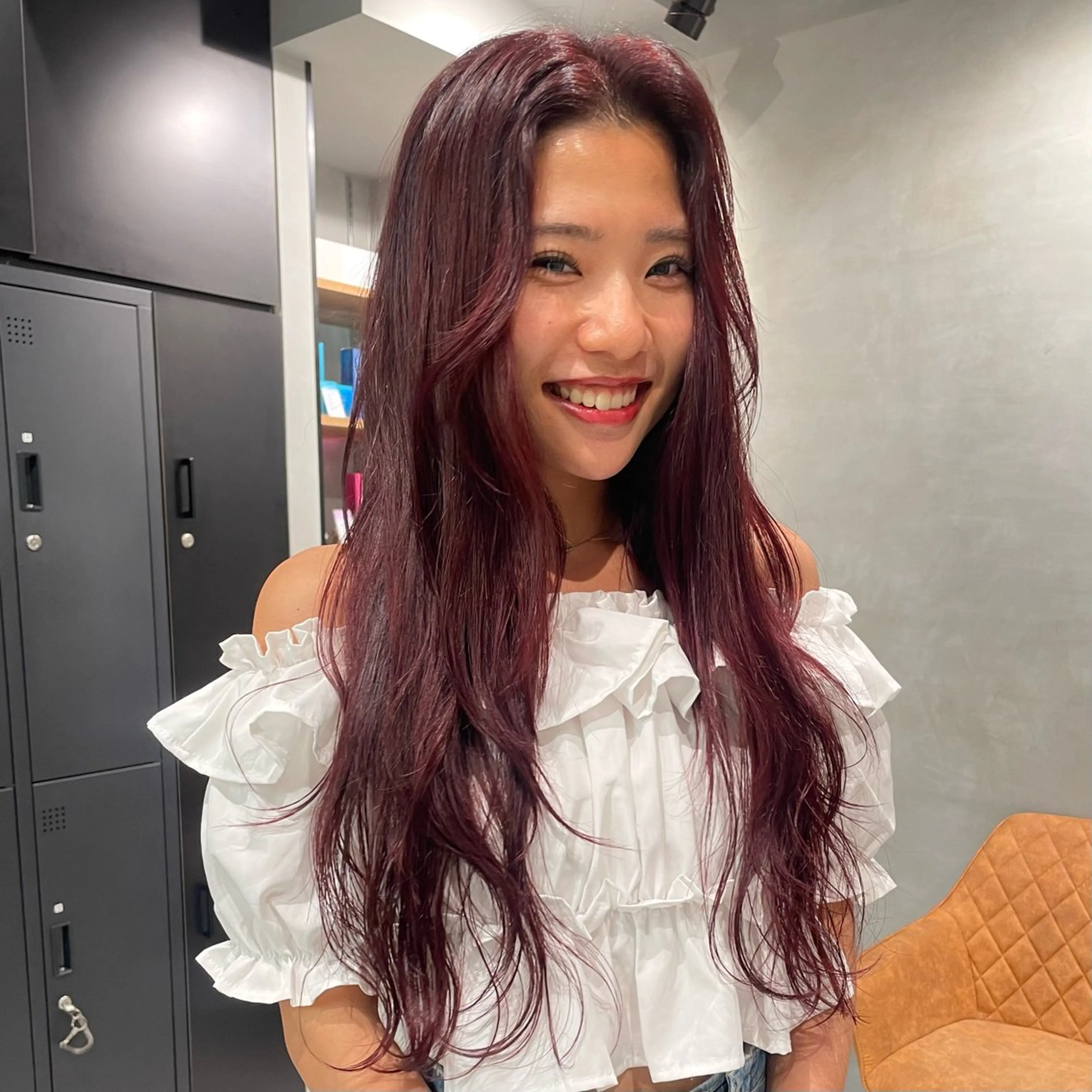 ロング カラー カット ヘアカラー トリートメント ヘッドスパ ヘアセット 暖色レイヤー 🥀REIRIのヘアスタイル