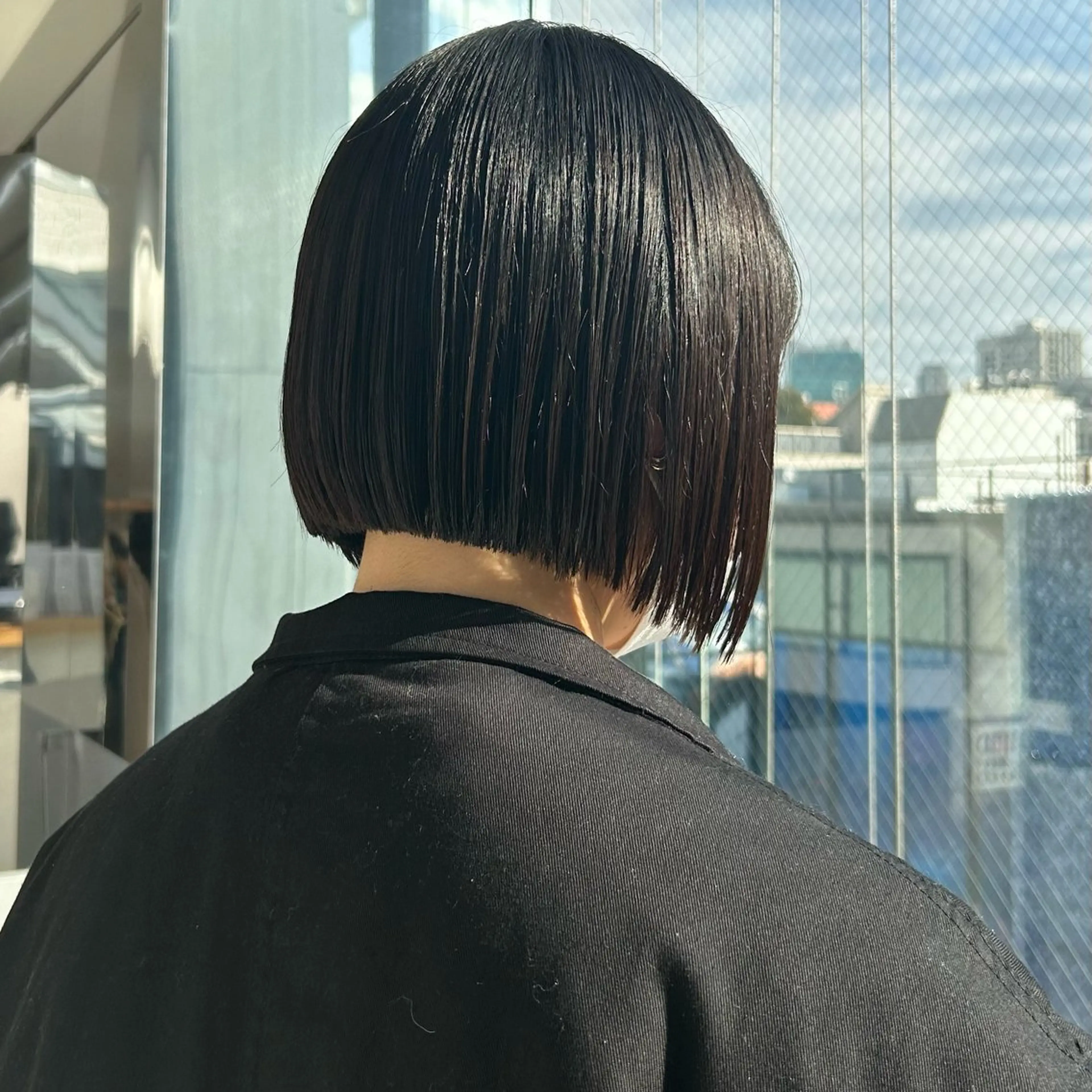 ミディアム ボブ 縮毛矯正 カット 縮毛矯正 トリートメント ボブ/くびれボブ/ 髪質改善/Ru-kaのヘアスタイル