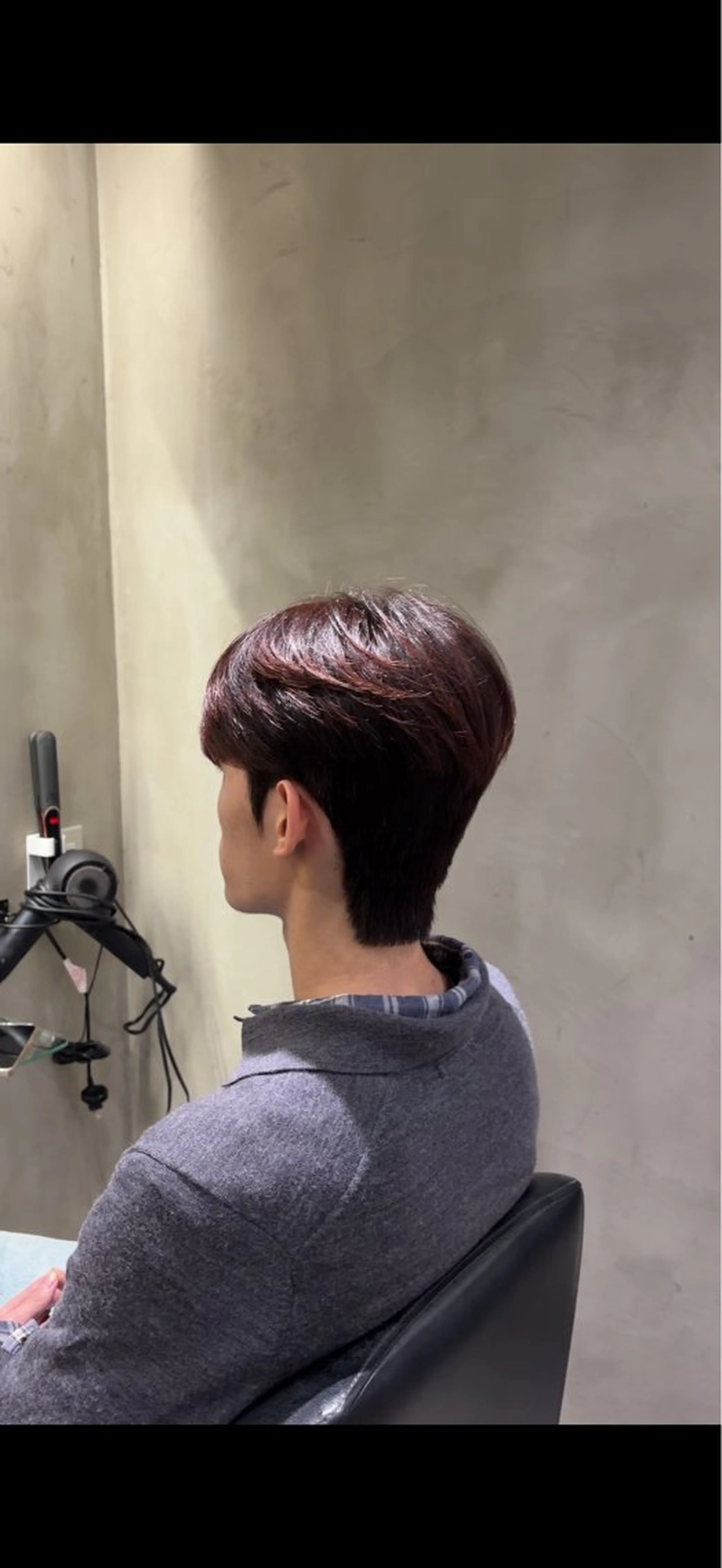 メンズ ダウンパーマ メンズパーマ 韓国レイヤーカット/ 暗髪カラー/林 竜翔のヘアスタイル