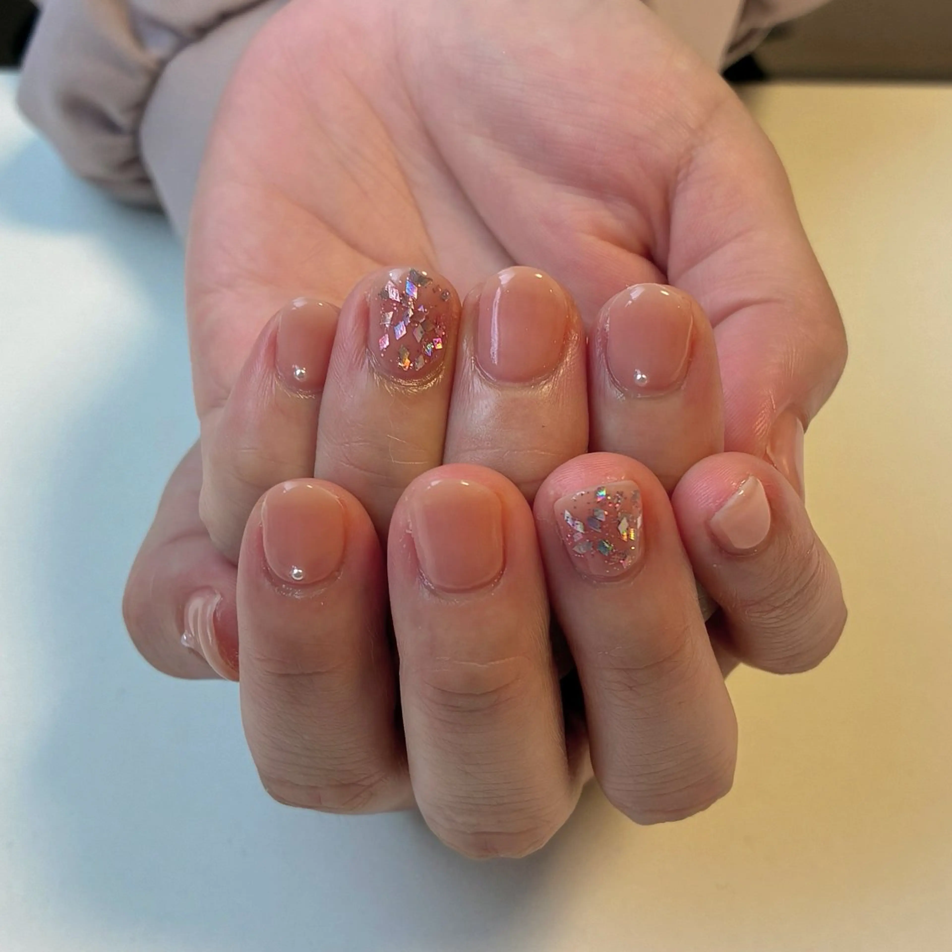 ネイル ワンカラーネイル ピンク ハンドネイル ネイルサロン💎 Bibiのネイルデザイン