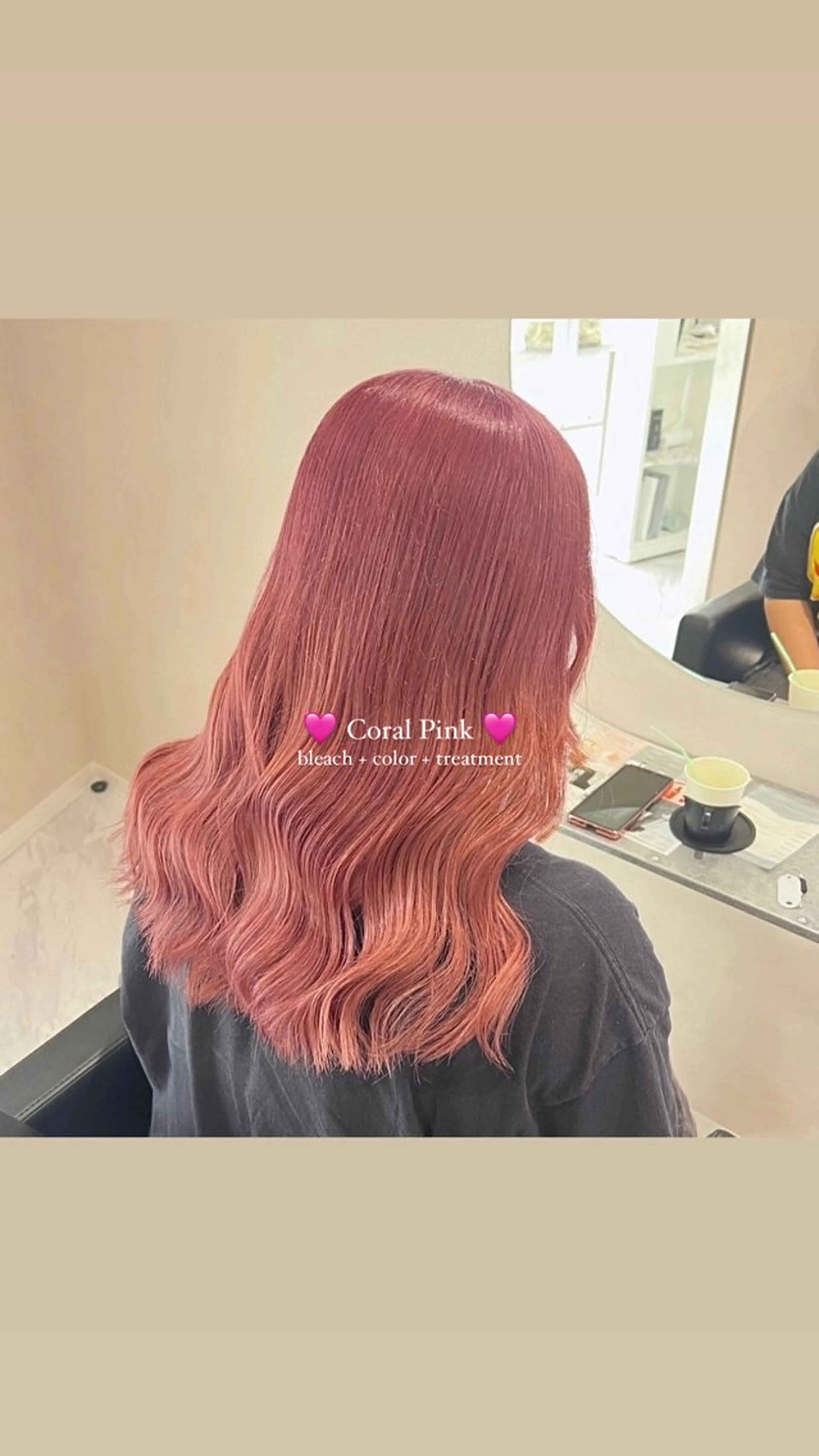 【🍒SAKIオススメクーポン🍒】ブリーチ無しWカラー💖➕ダメージ補修Tr 🫧🍊（ 土日祝+1,100円 ）の写真