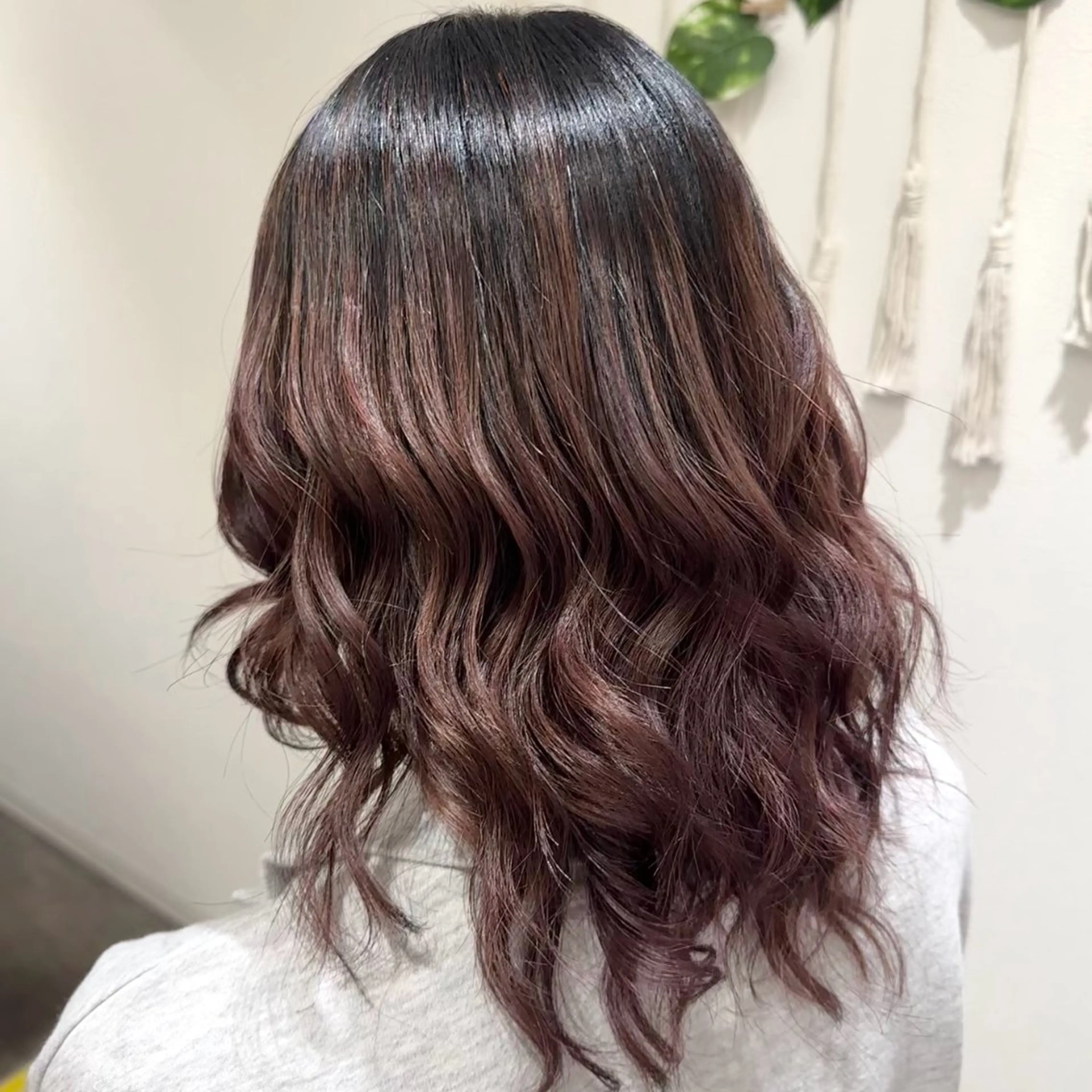 ミディアム カラー ヘアアレンジ 透明感カラー ヘアカラー 北島亜弥/髪質改善 /カラーのヘアスタイル