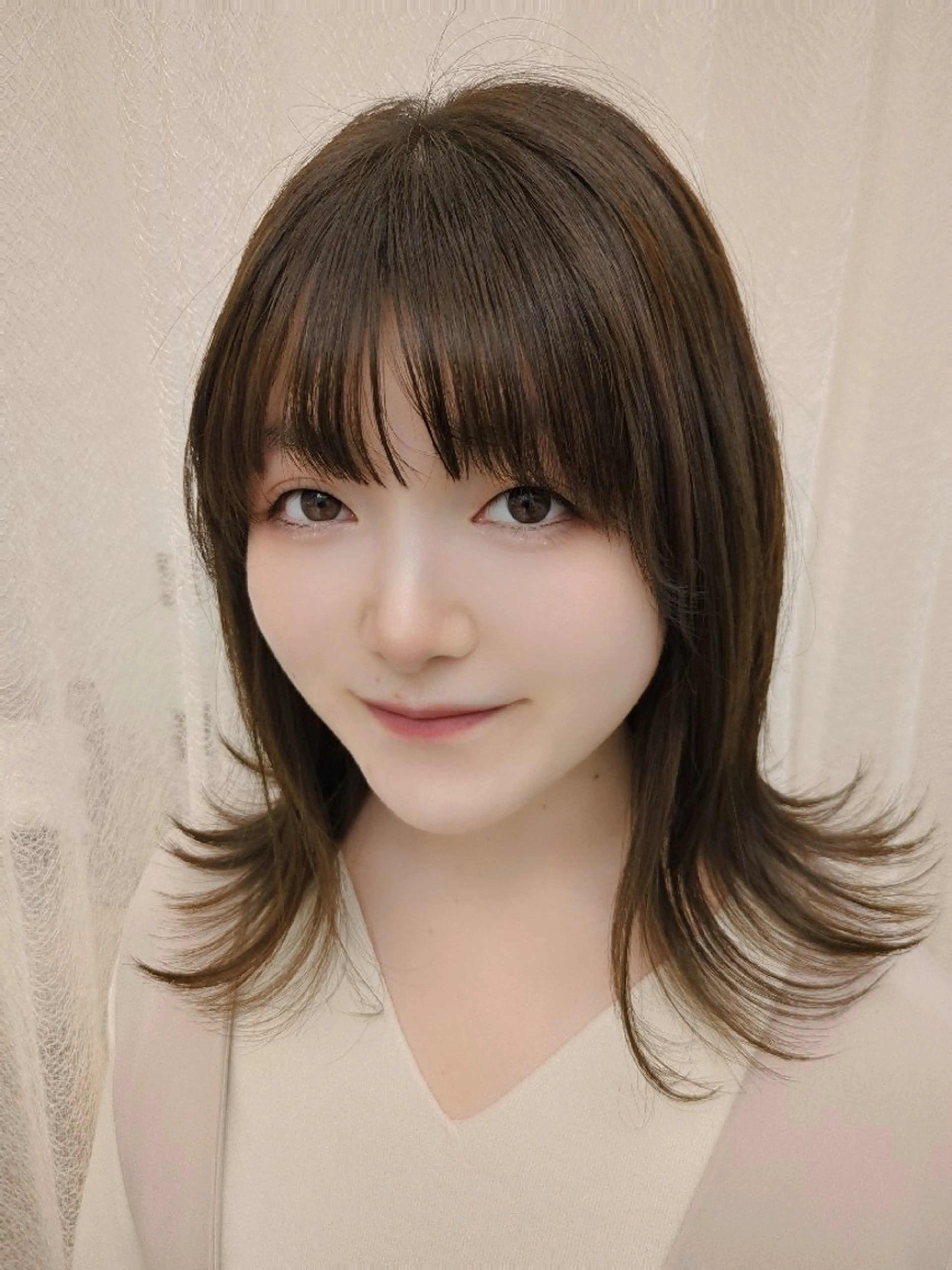 セミロング カラー 透明感カラー グレージュ オリーブグレージュ オリーブグレー 🌸センター北 🌸森田 果南🌸のヘアスタイル