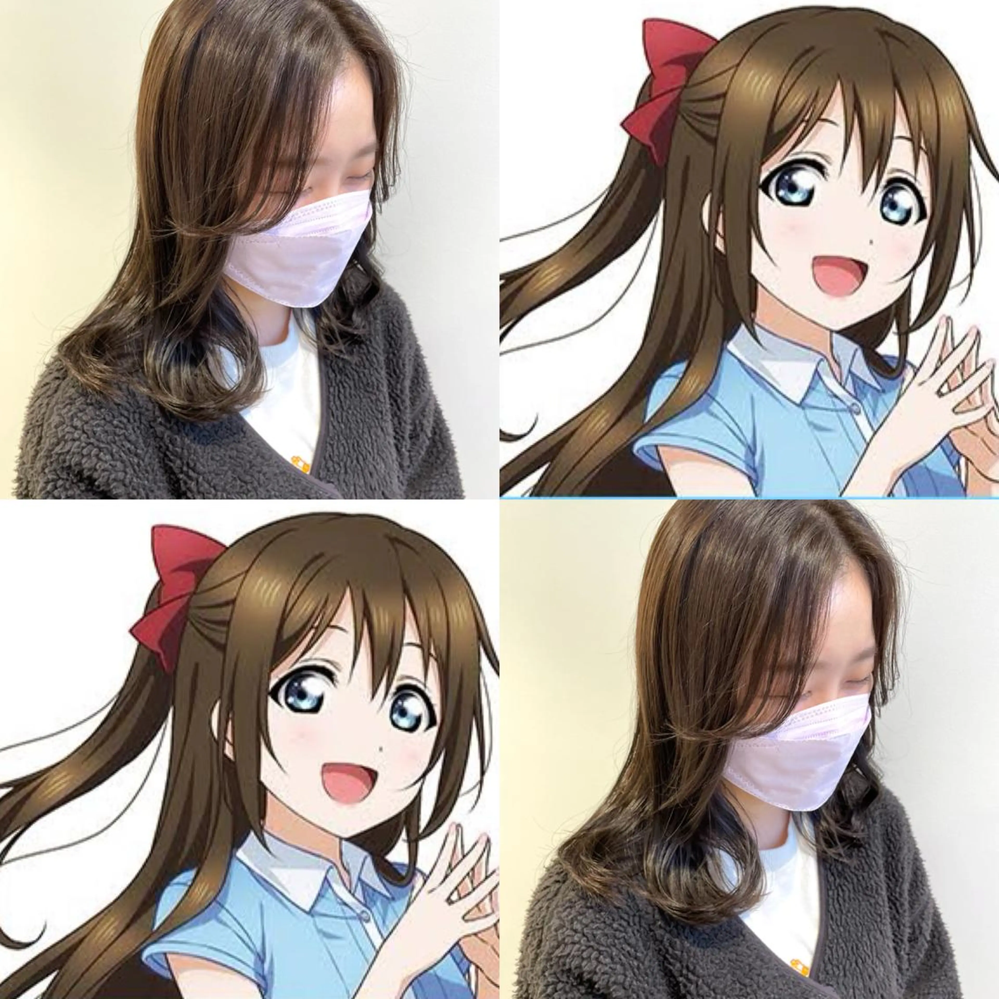 セミロング カラー ayumi🌈 インナーカラー🌈のヘアスタイル