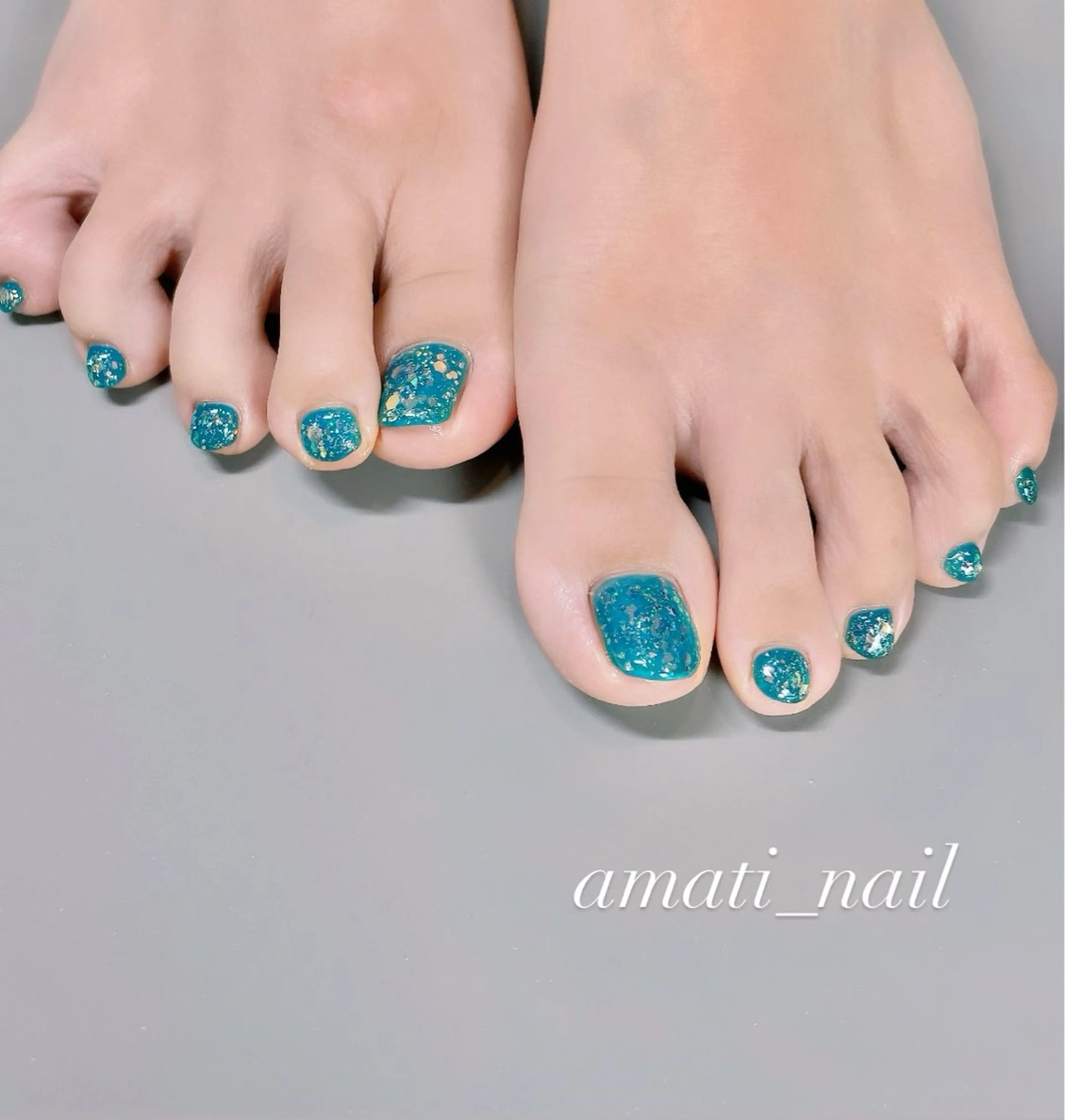 ネイル フットネイル ジェルネイル マグネットネイル ミラーネイル ニュアンスネイル フットネイル amati_nail TAKAKOのネイルデザイン