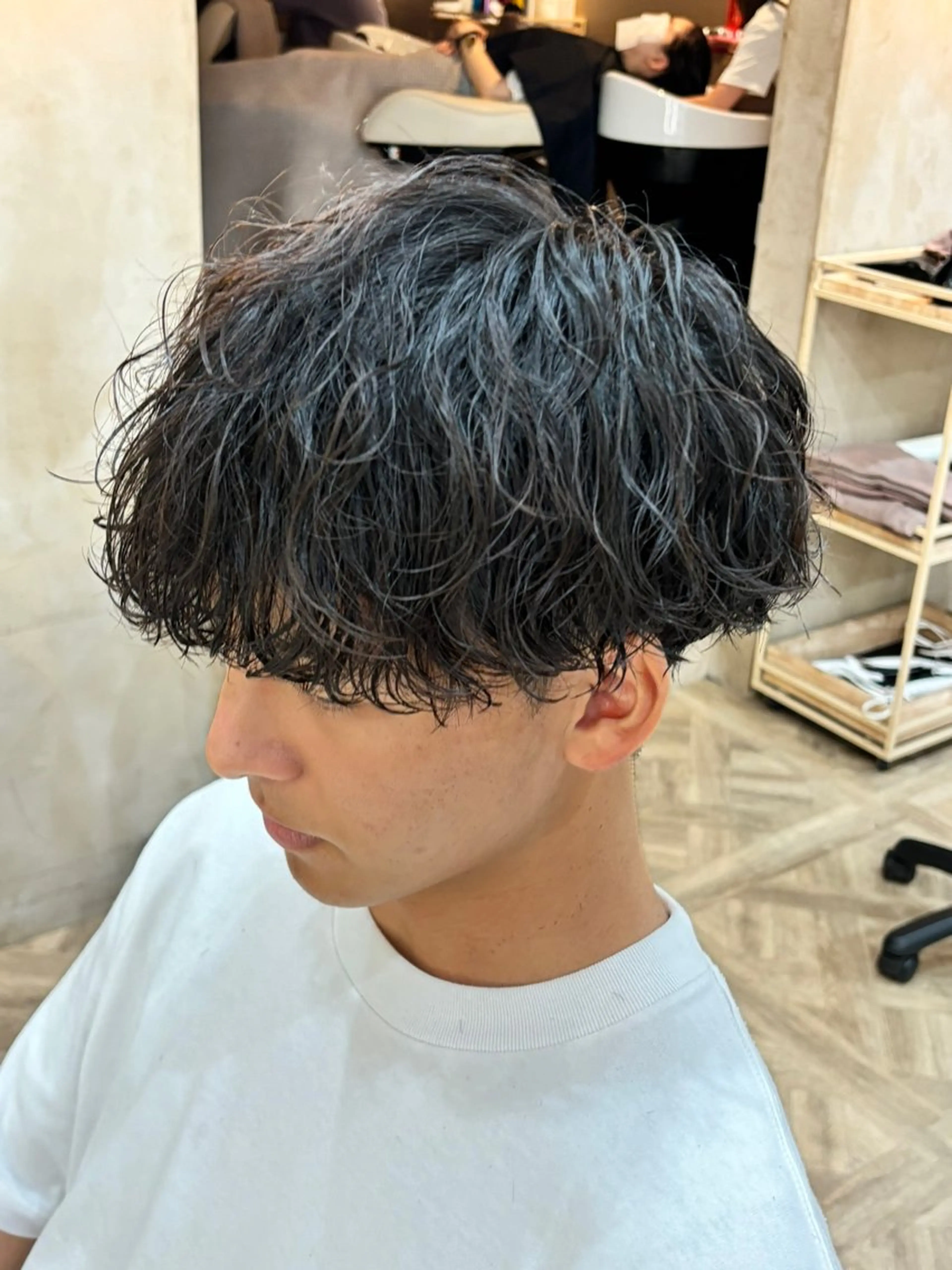 ショート パーマ メンズ メンズパーマ 波巻きパーマ カット パーマ トリートメント パーマ職人DAIKI ツイスパ/波巻きのヘアスタイル