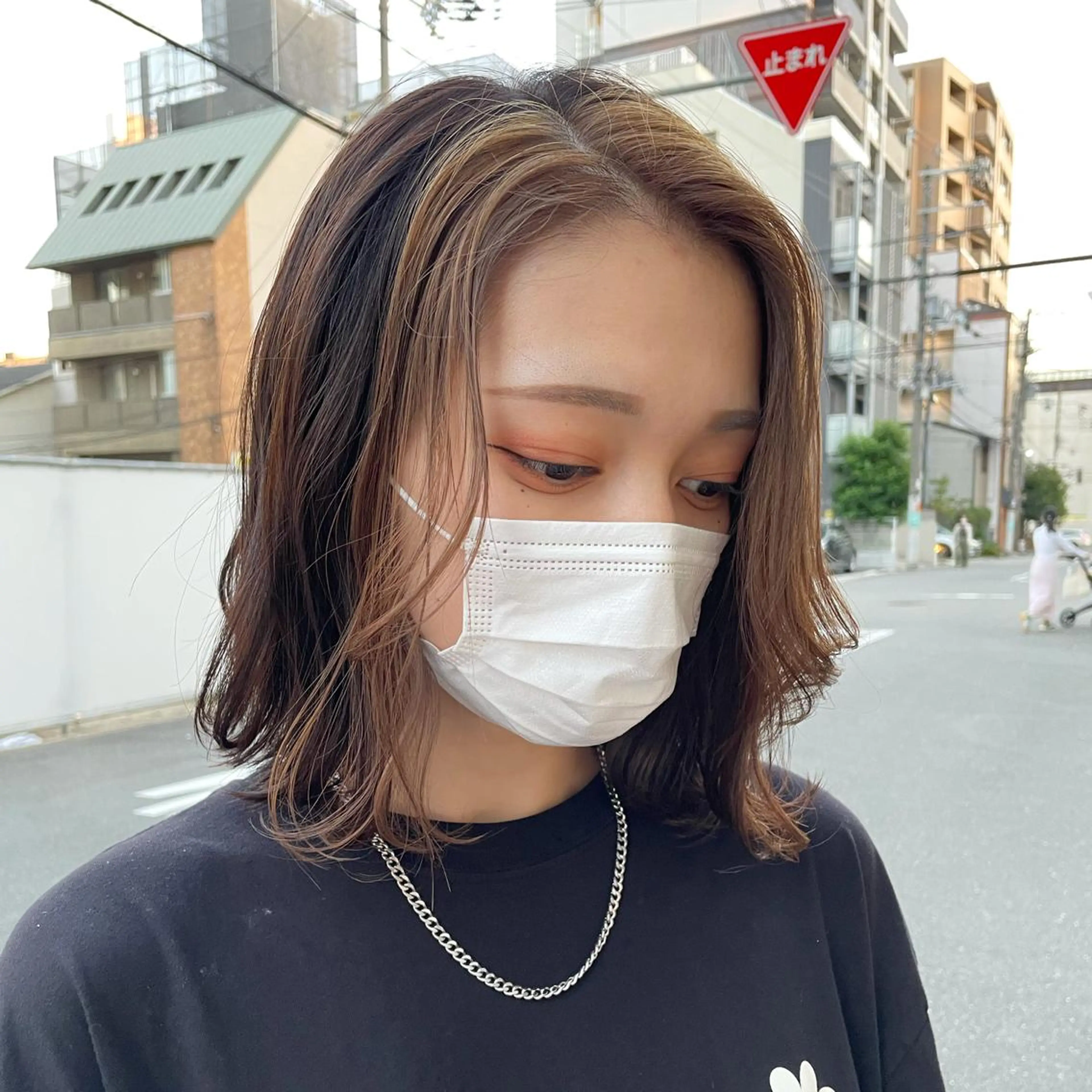 ミディアム カラー Lycka所属・ナギサ/ 大分森町のヘアスタイル