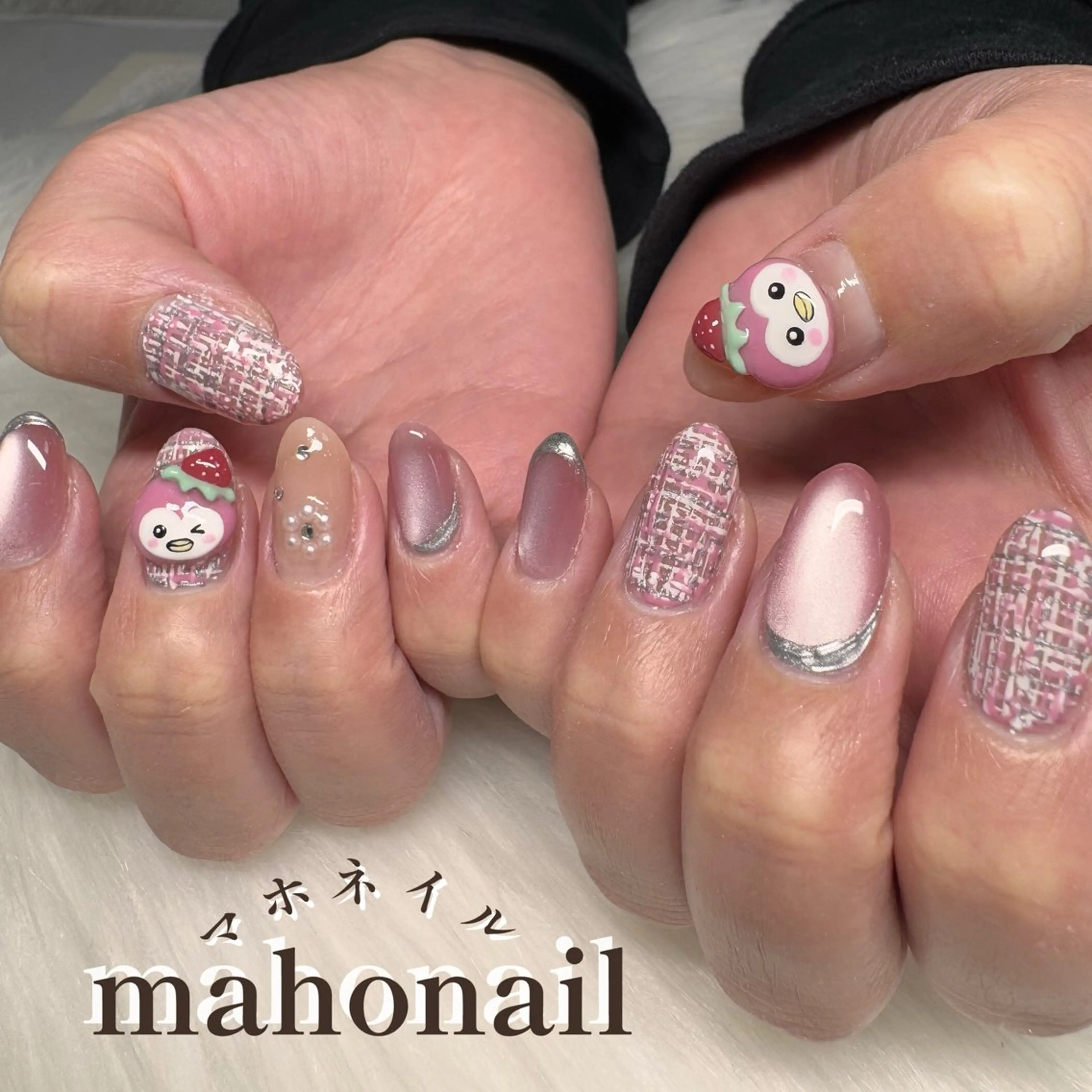 ネイル アートネイル マグネットネイル ワンカラーネイル maho nail マホネイルのネイルデザイン