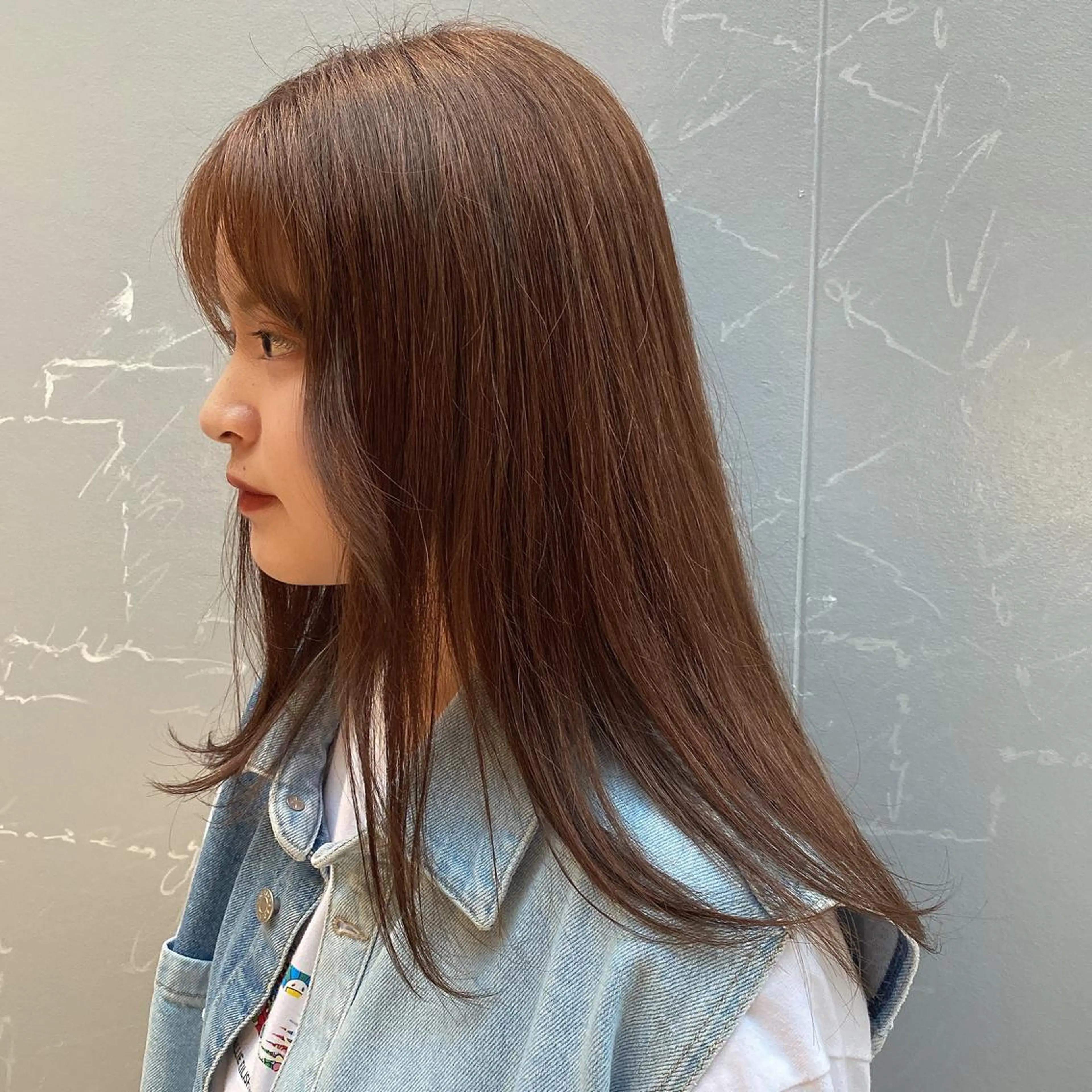 ミディアム カラー RURI韓国ボブ 🇰🇷タッセルボブのヘアスタイル