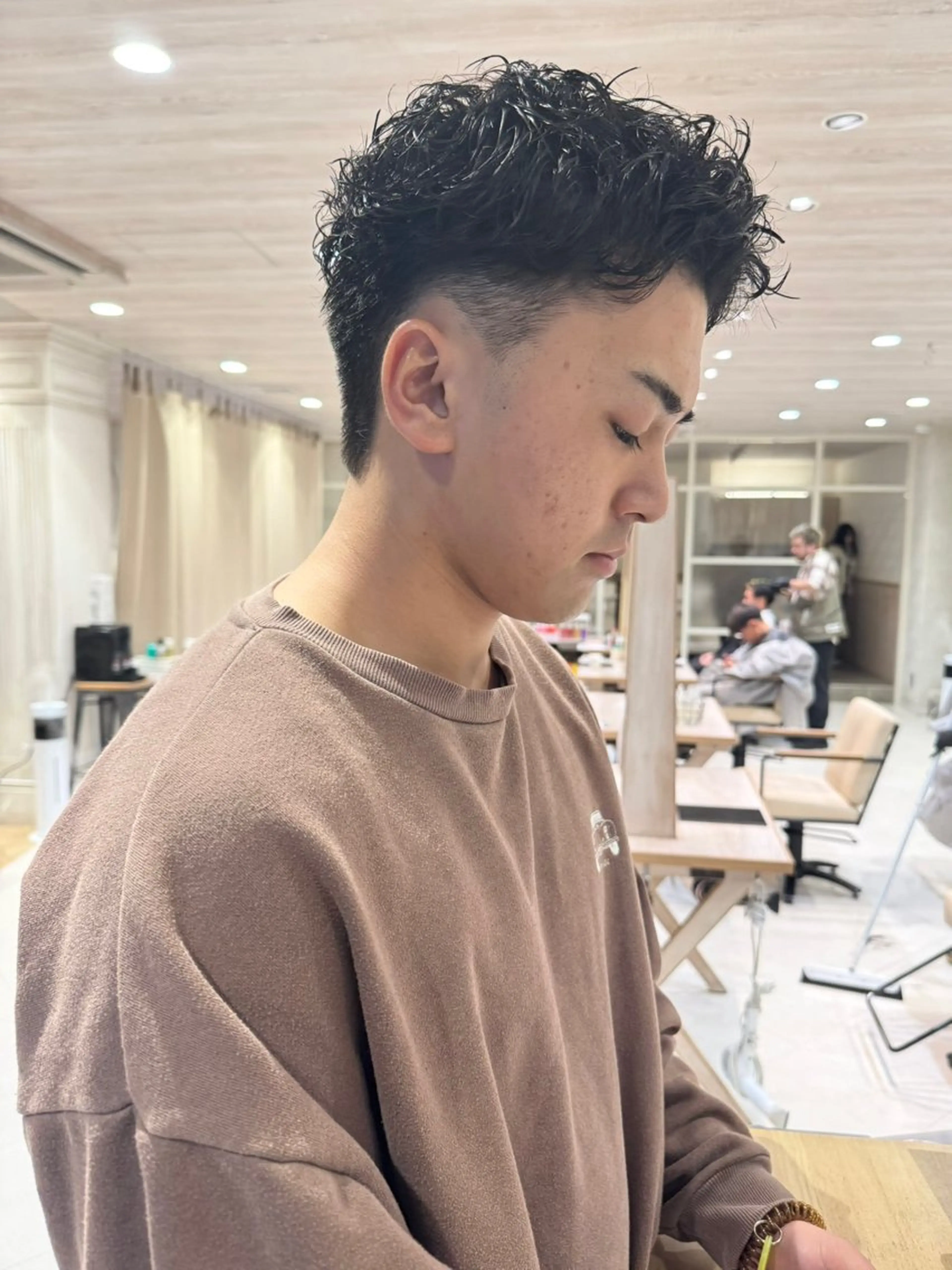 ショート パーマ メンズ カット パーマ フェザー/ニュアンス パーマ/ryutoのヘアスタイル