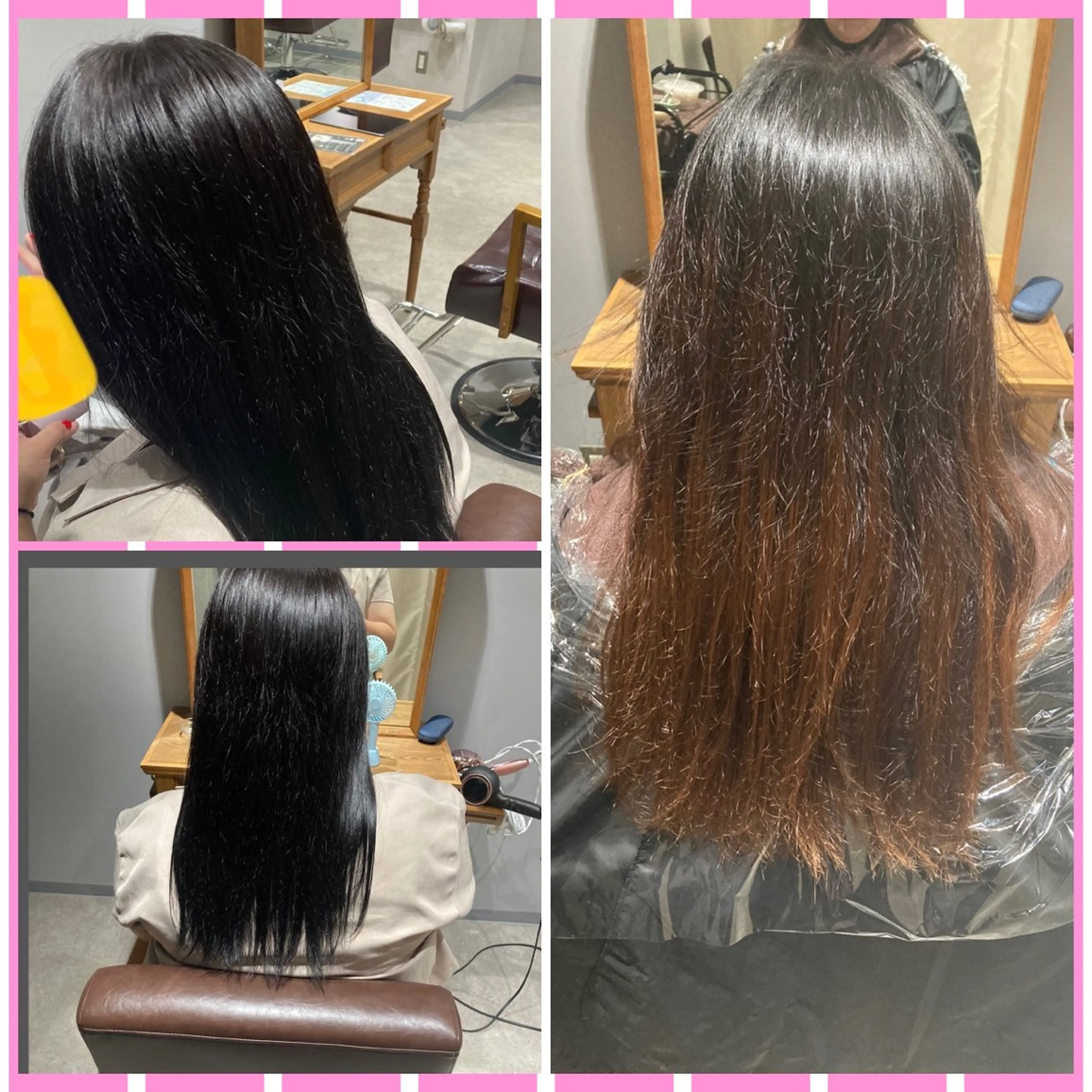 カラー 黒髪 ブルーカラー ブルーブラック カット ヘアカラー 川崎ハツメイ✨篠原 裕里のヘアスタイル