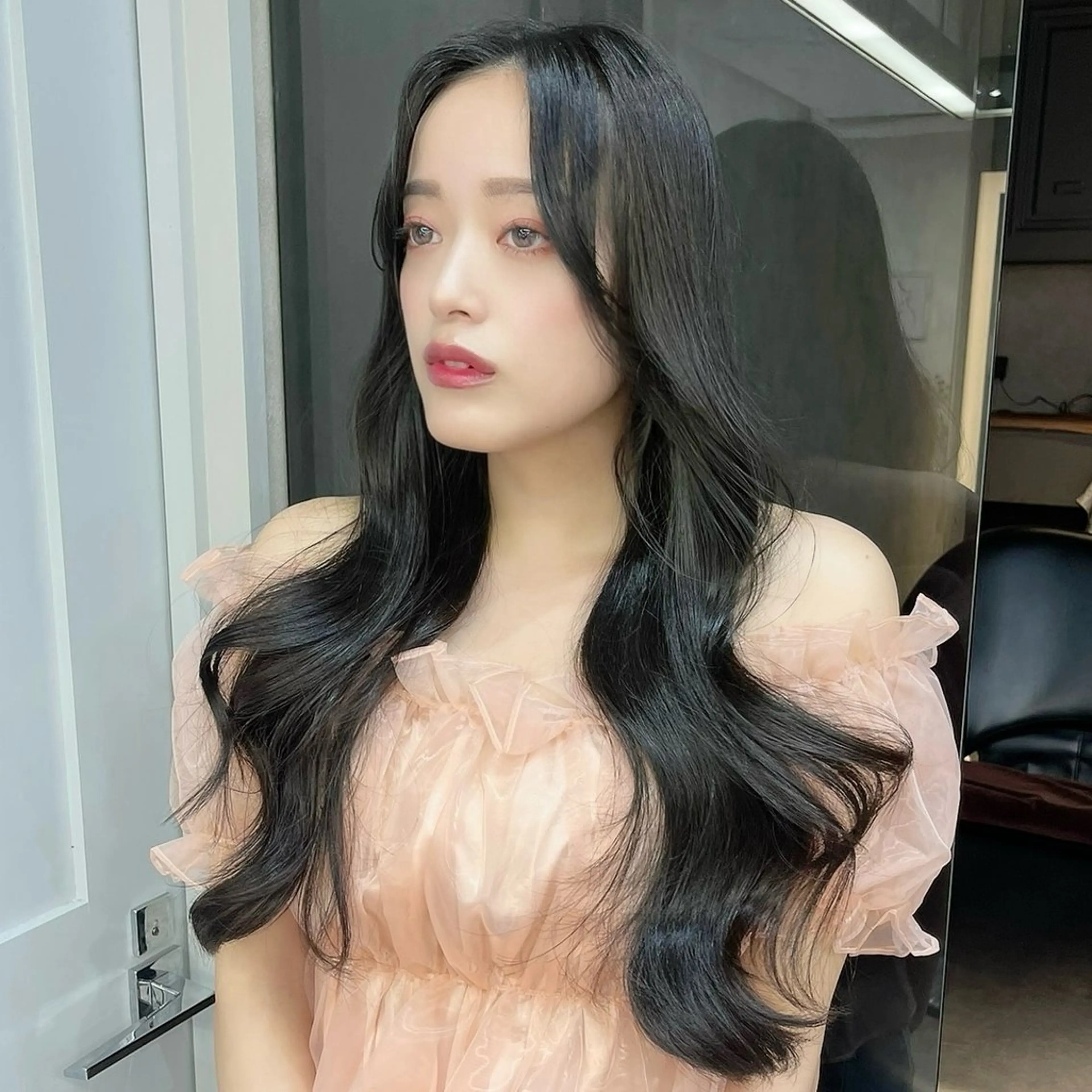 ロング レイヤー/縮毛矯正 🌹大人韓国 芹奈のヘアスタイル