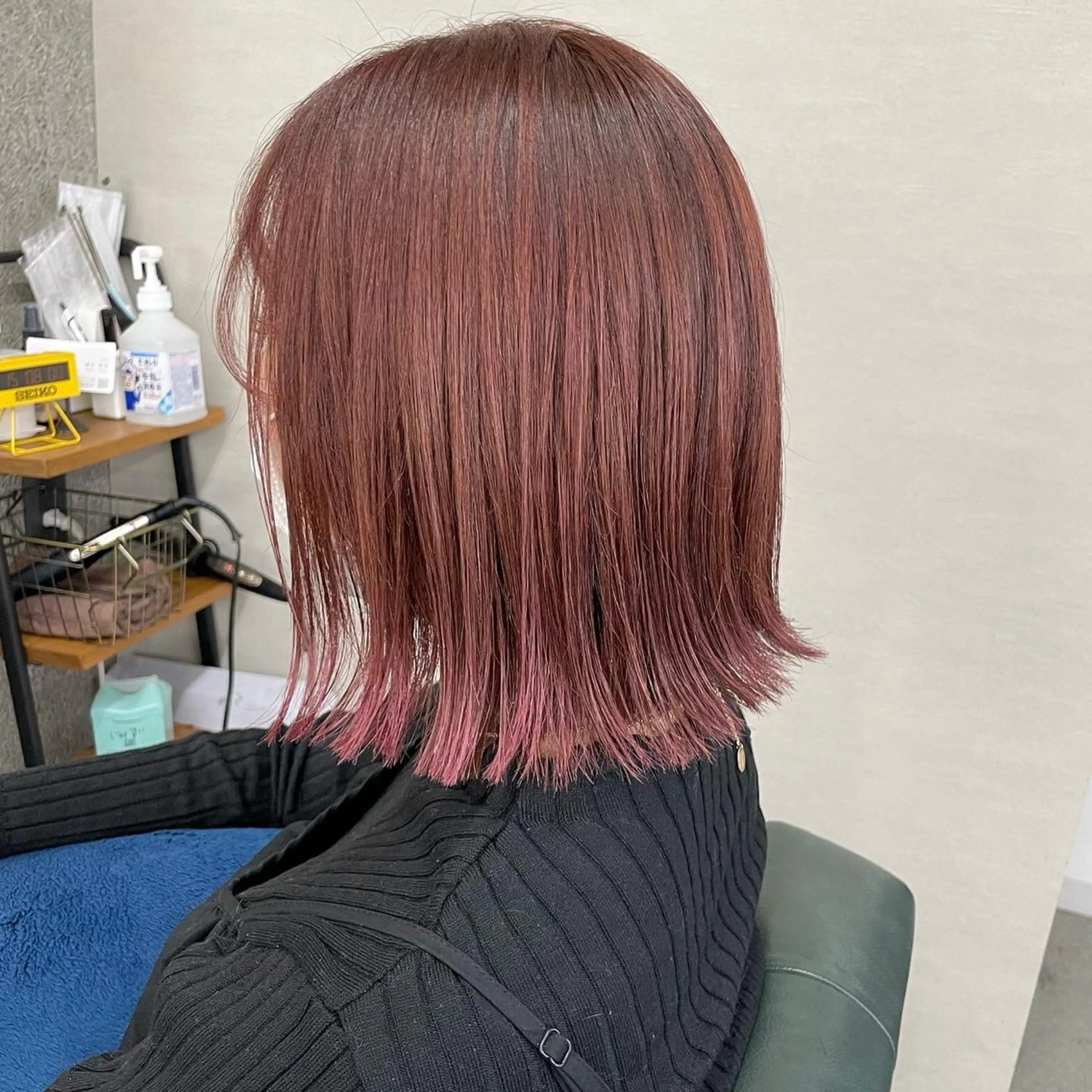 ミディアム カラー Lull (シェアサロンReco VIProom)所属・Lull1人美容室 バレイヤージュのヘアスタイル