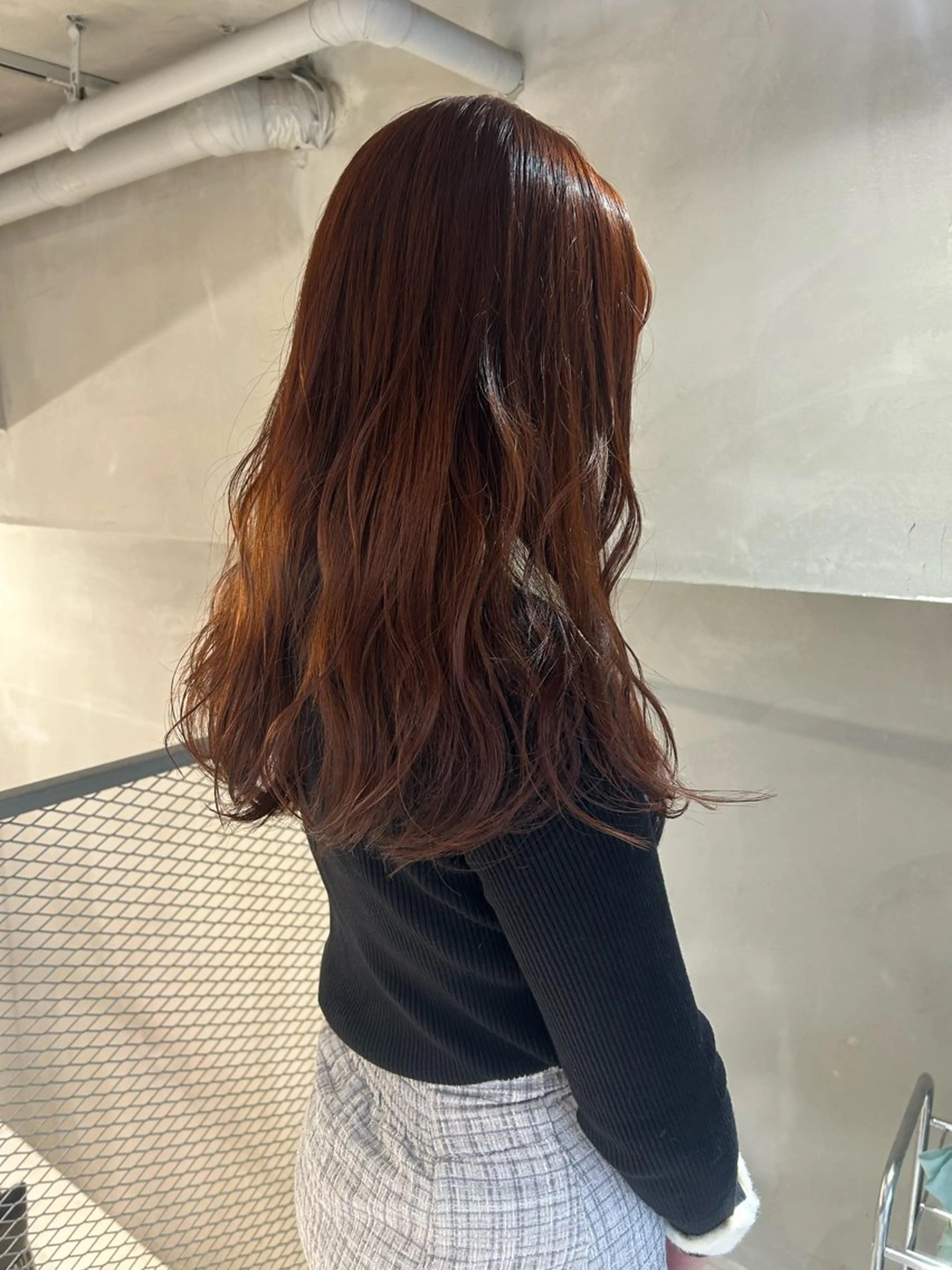 ロング カラー ブラウンカラー オレンジ オレンジブラウン カット ヘアカラー トリートメント 透明感カラー🫧 nanohaのヘアスタイル