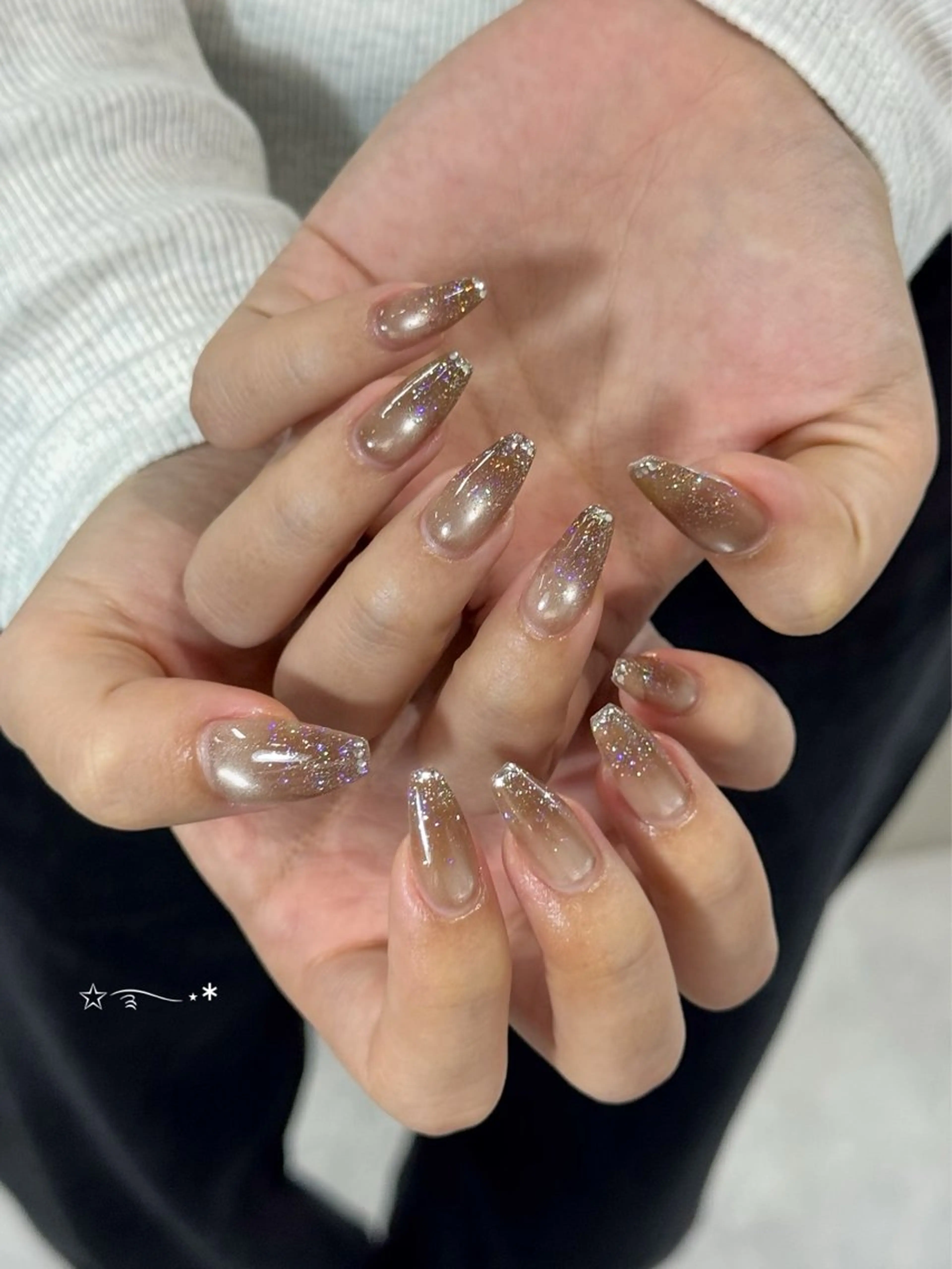ネイル キラキラネイル ハンドネイル HARUKA ネイリスト福岡/薬院のネイルデザイン