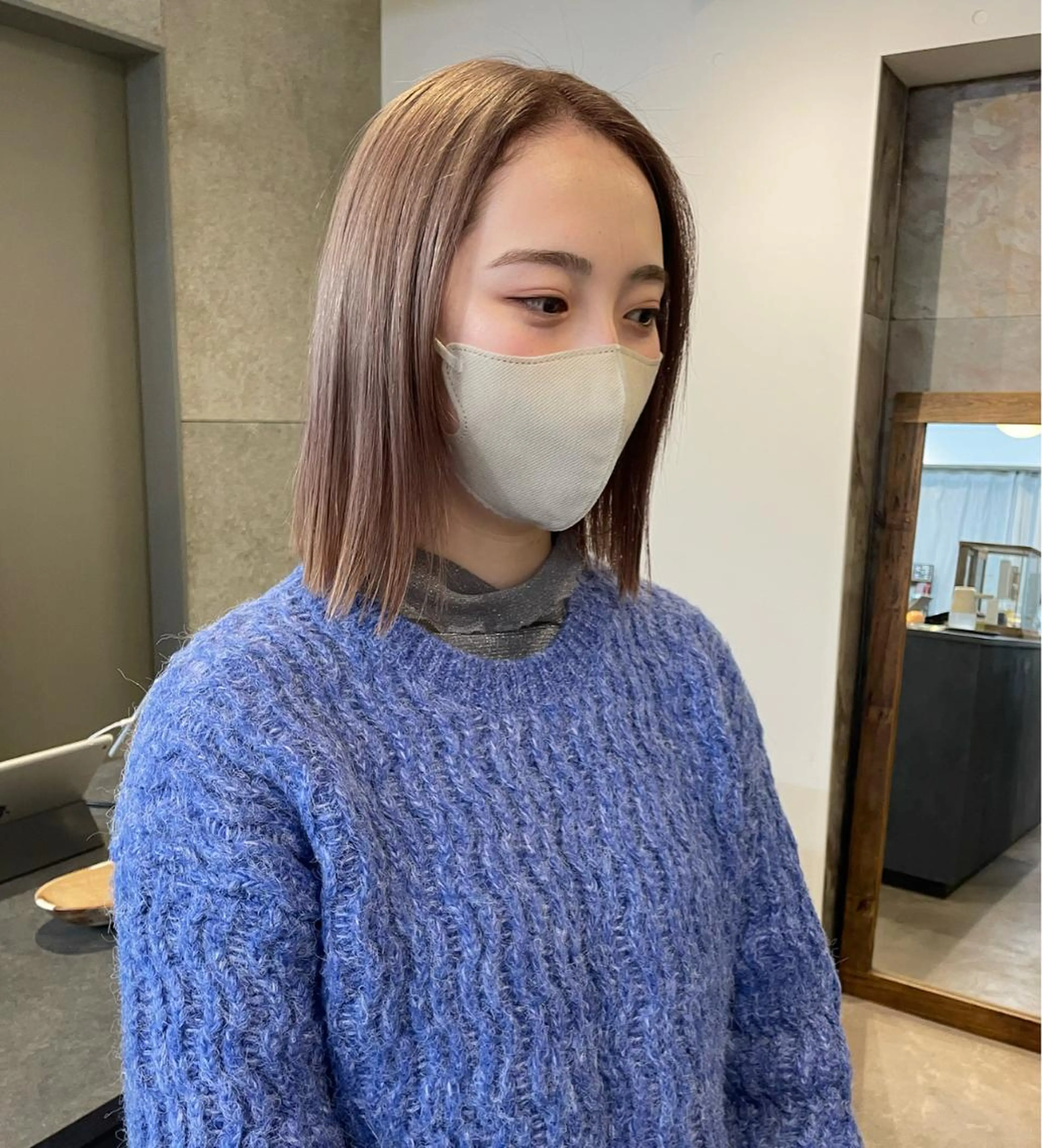 ミディアム カラー 原 菜帆のヘアスタイル