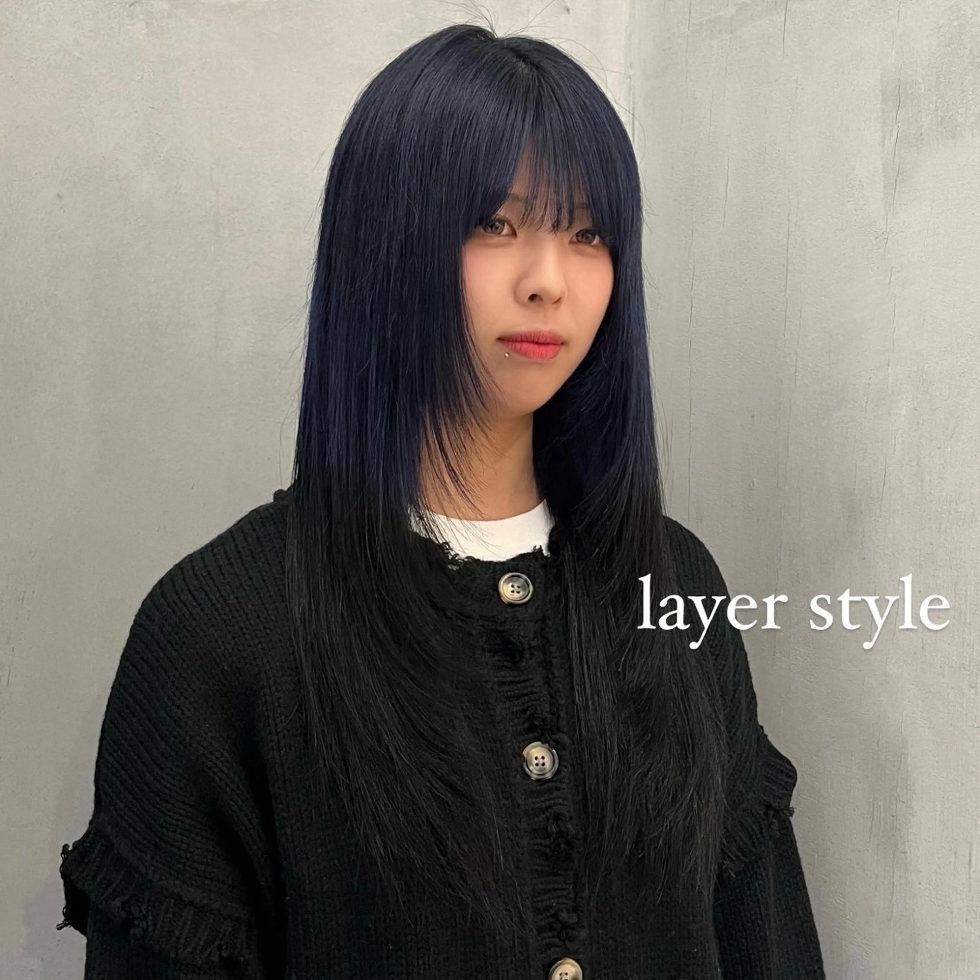 ロング 𝙆𝙖𝙞🎀🩶 レイヤー/縮毛矯正のヘアスタイル