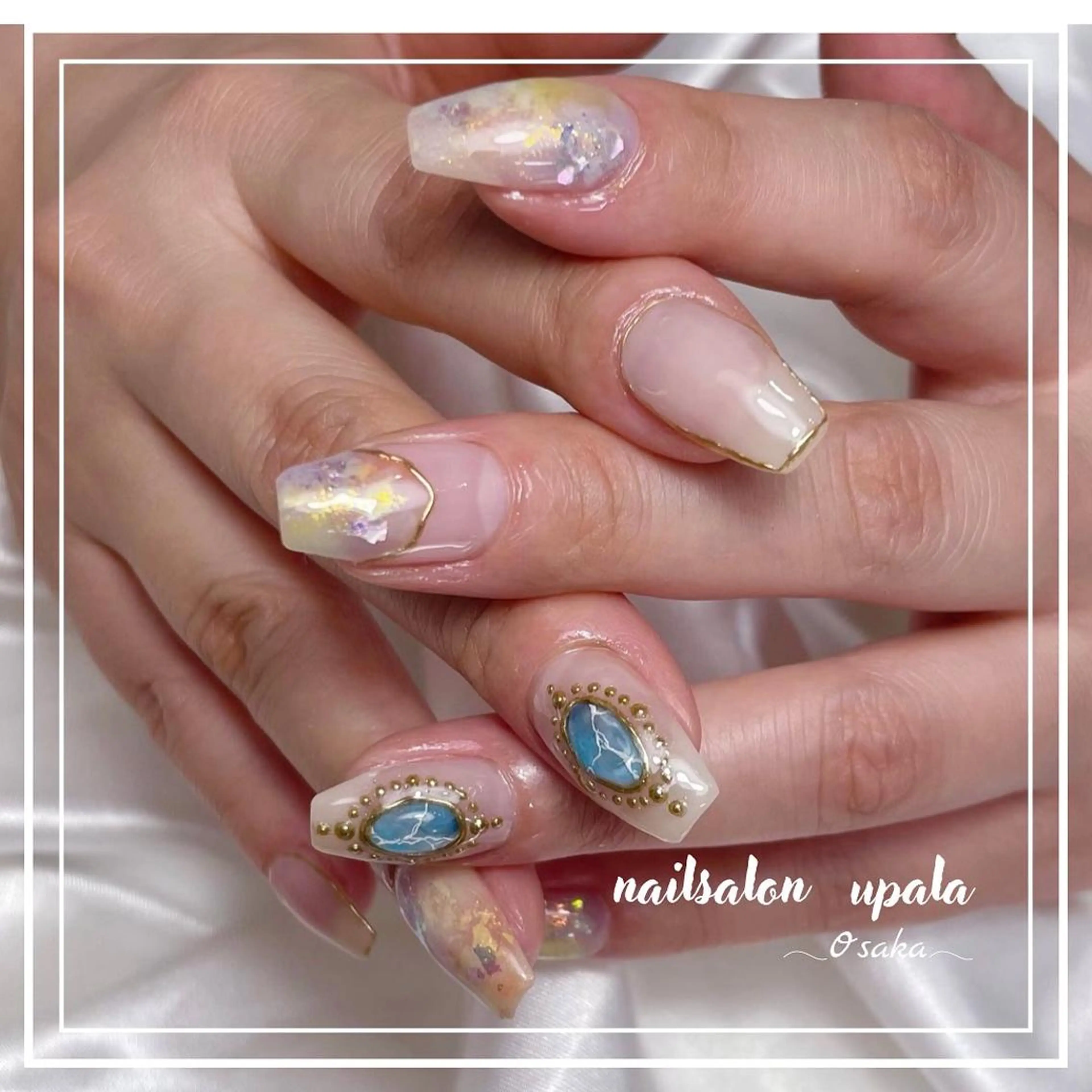 ネイル オーロラネイル フットネイル ニュアンスネイル 夏ネイル ハンドネイル upala Mayukoのネイルデザイン