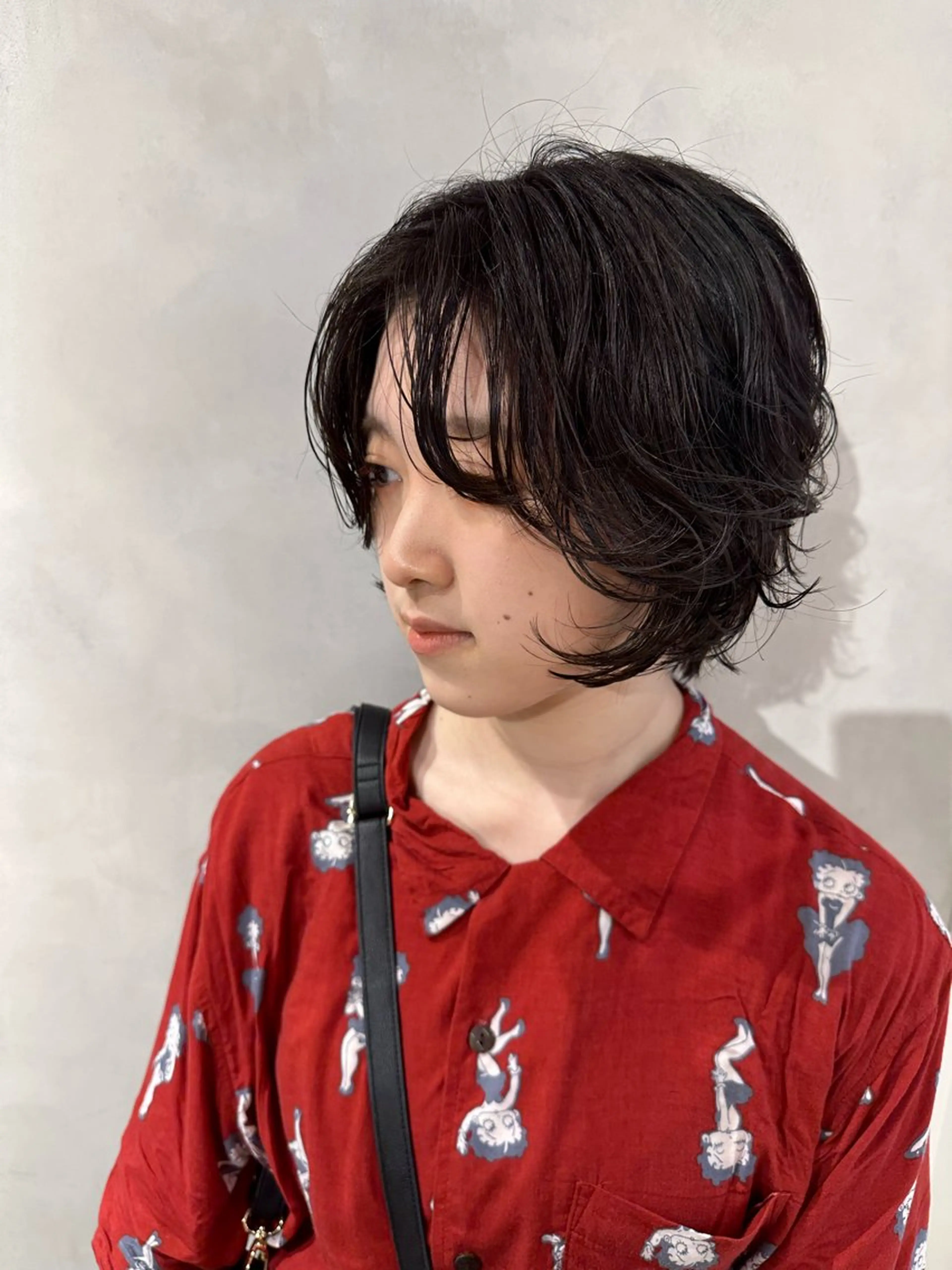 ショート パーマ カット パーマ トリートメント デザインカラー/パー マ🦖外岡咲希🦖のヘアスタイル