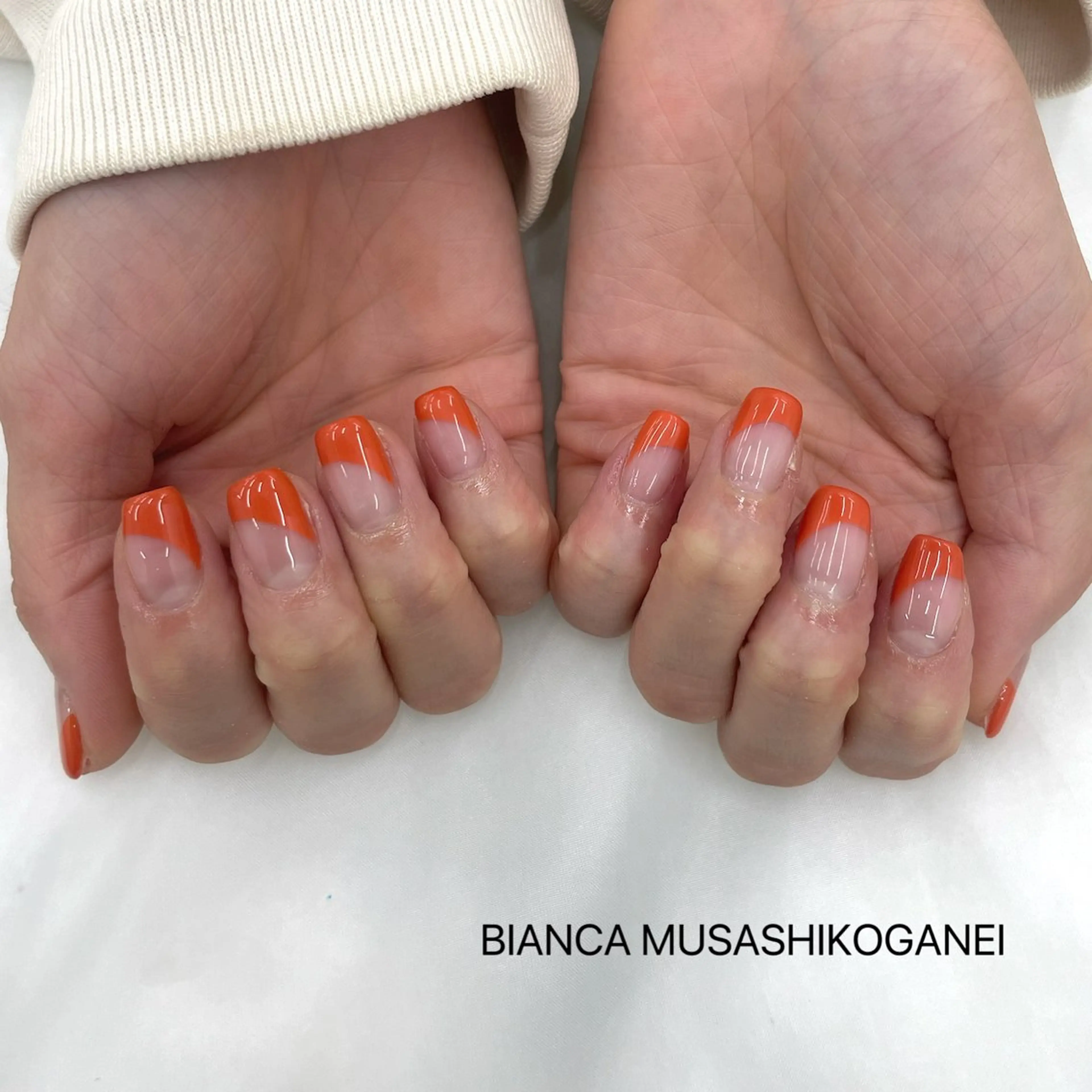 ネイル フレンチネイル ハンドネイル Bianca🫧 SHIMIZU🩰のネイルデザイン
