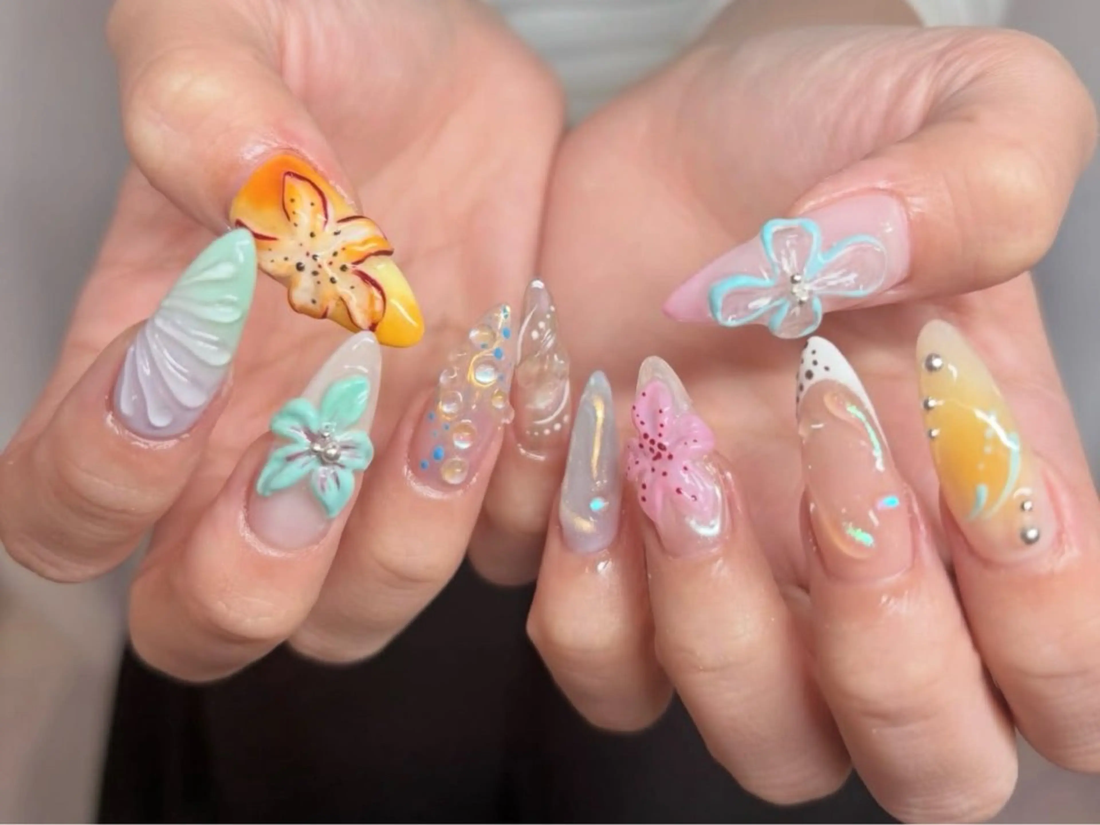 ネイル アートネイル ジェルネイル ネイルチップ ハンドネイル Rin Nail 新大久保店のネイルデザイン