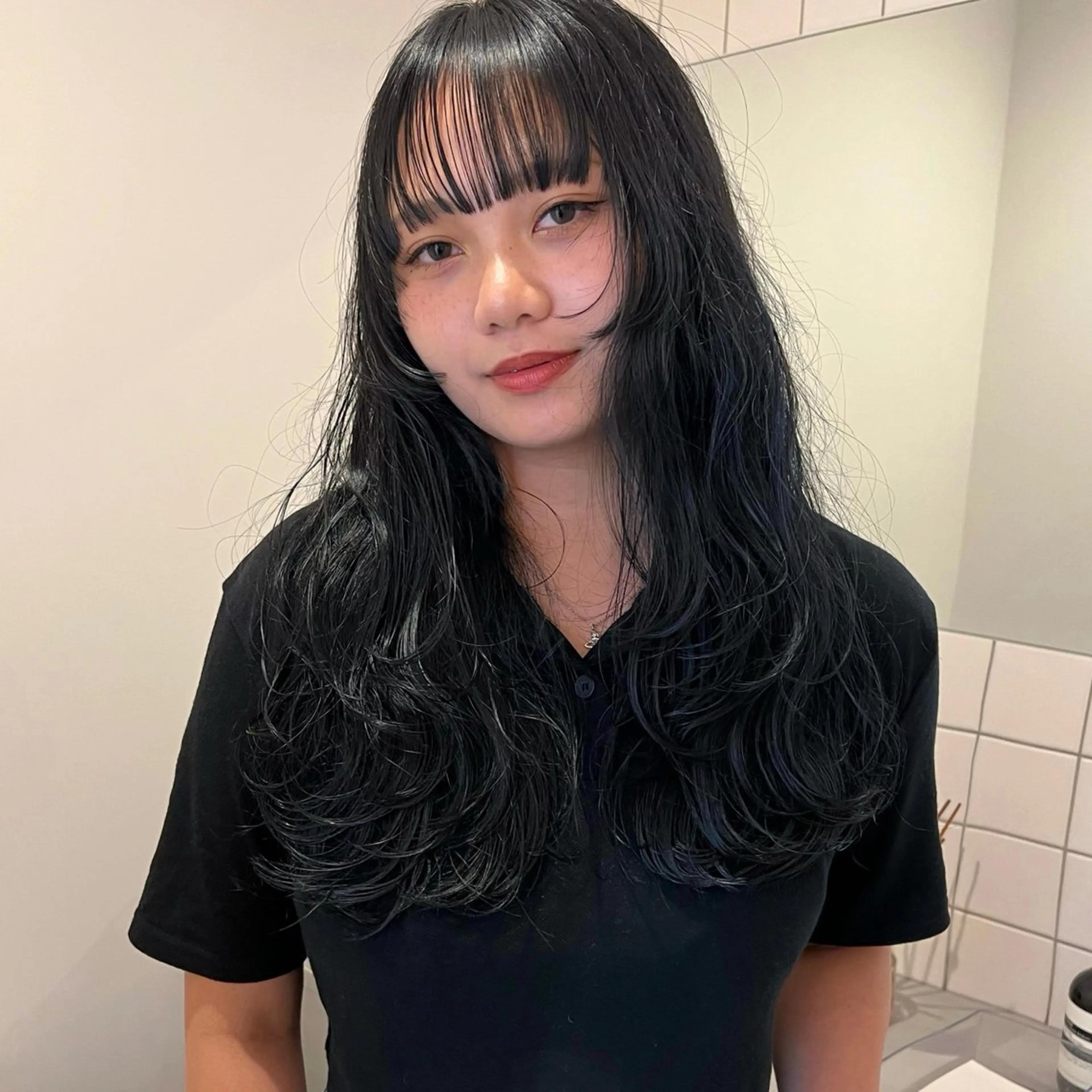 ロング カット ヘアカラー トリートメント 舟橋耀/ブリーチカラ ー/レイヤーカットのヘアスタイル