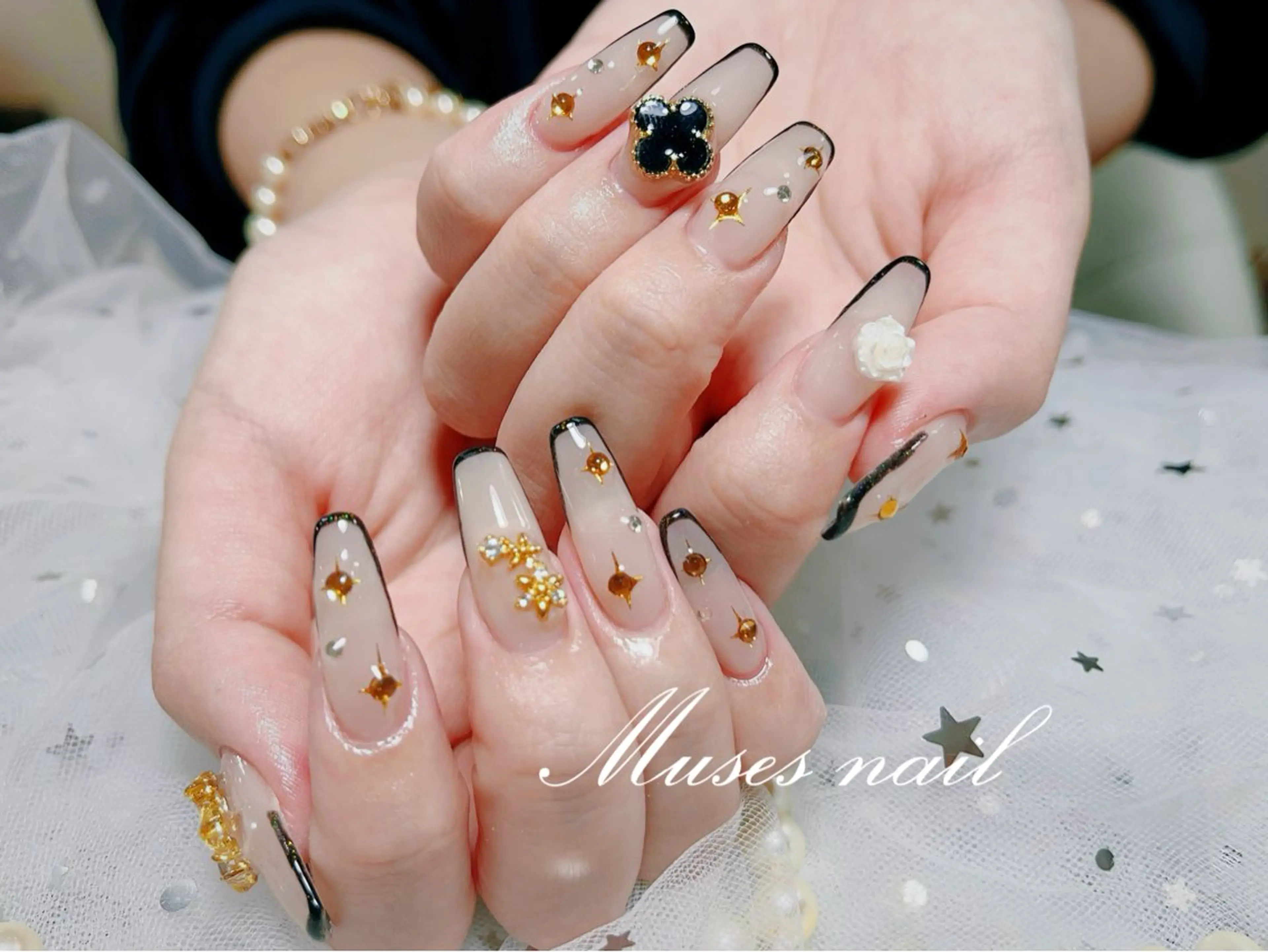 ネイル オーロラネイル チークネイル 長さ出し フレンチネイル ジェルネイル MUSES  NAIL  SALON所属・MUSES ネイルのネイルデザイン