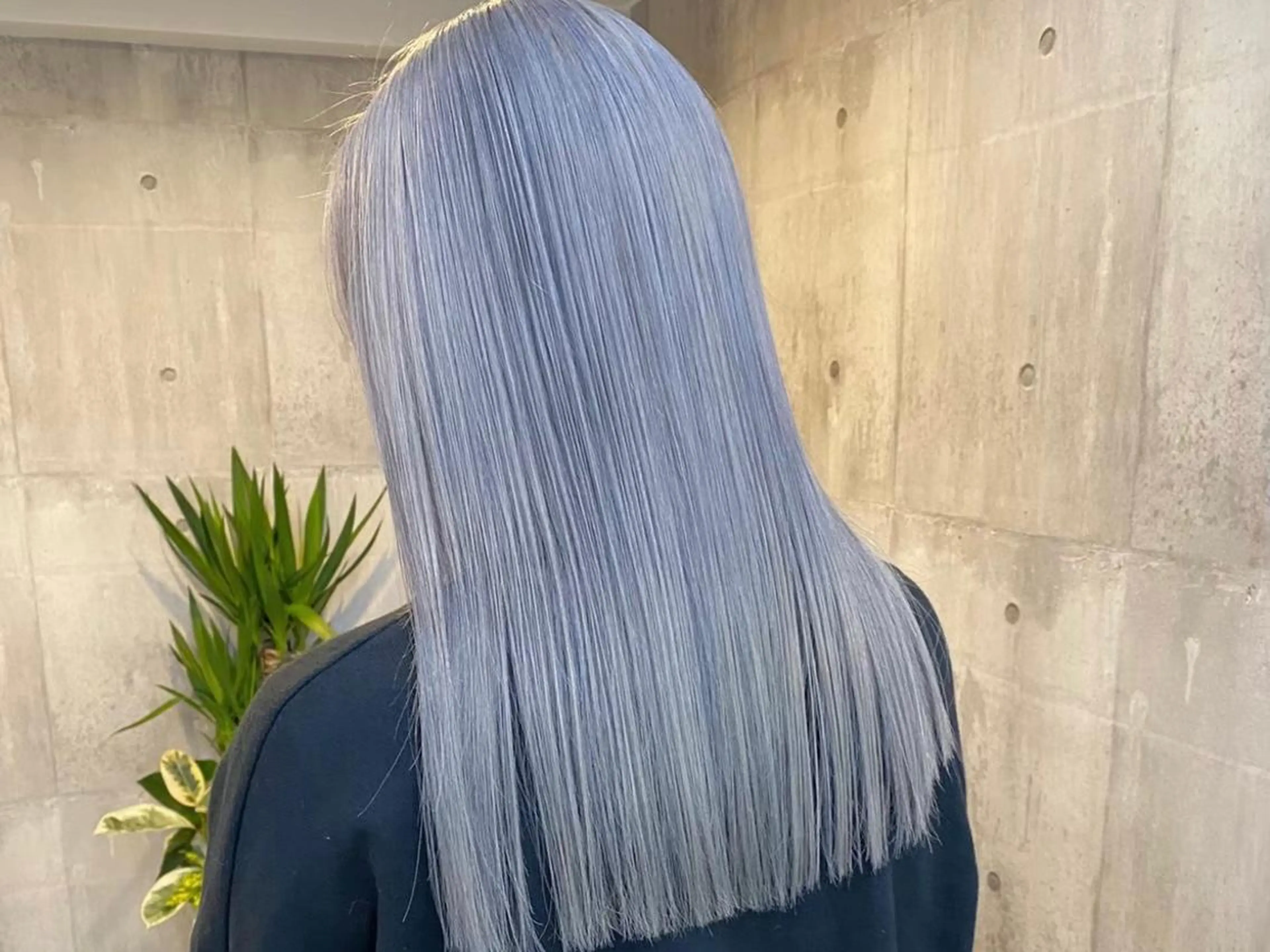 ロング カラー ブリーチ 👑垢抜け韓国ヘア ハッシュカット唯澄のヘアスタイル