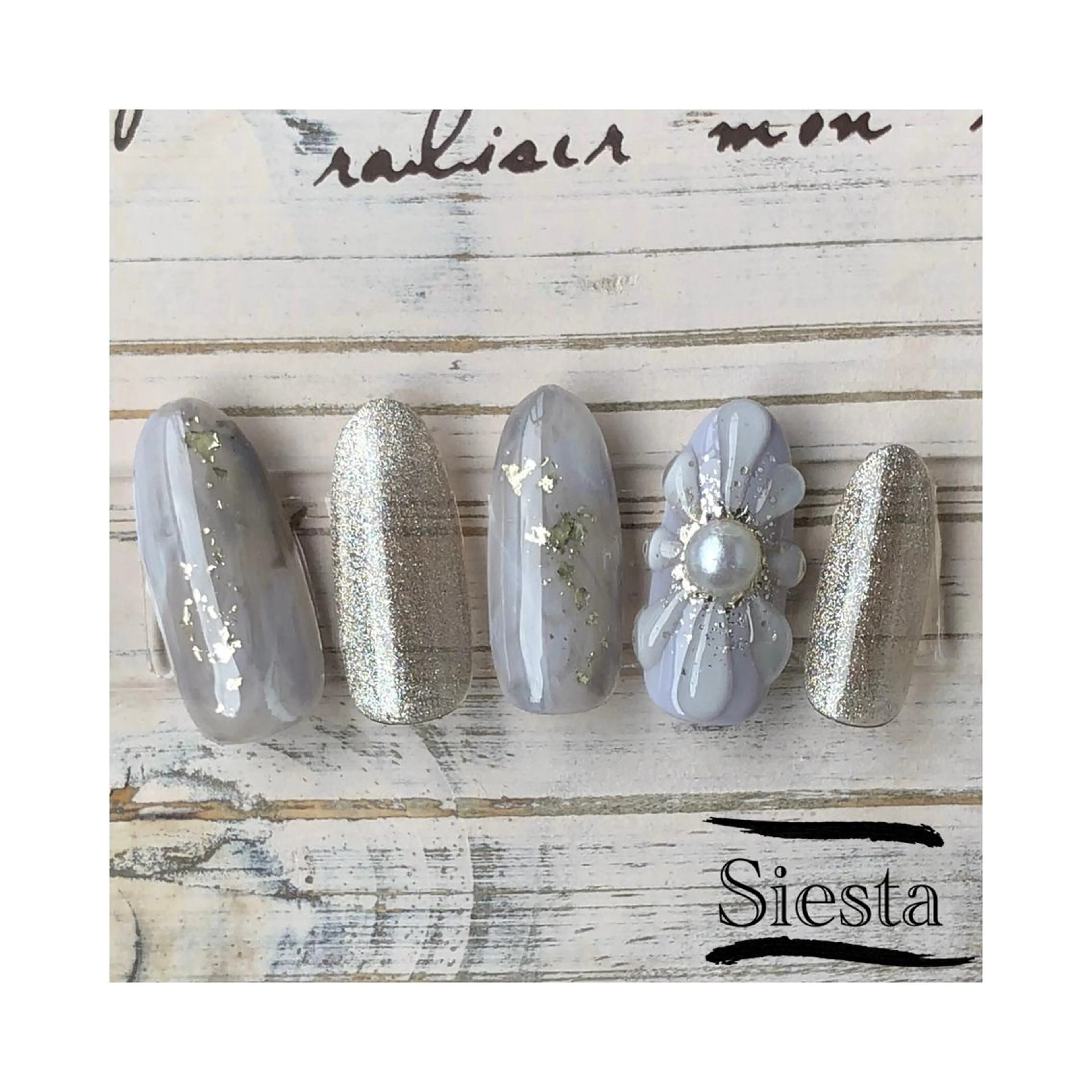 ネイル フラワーネイル ぷっくりネイル ハンドネイル Siesta 🌹のマツエク・マツパデザイン