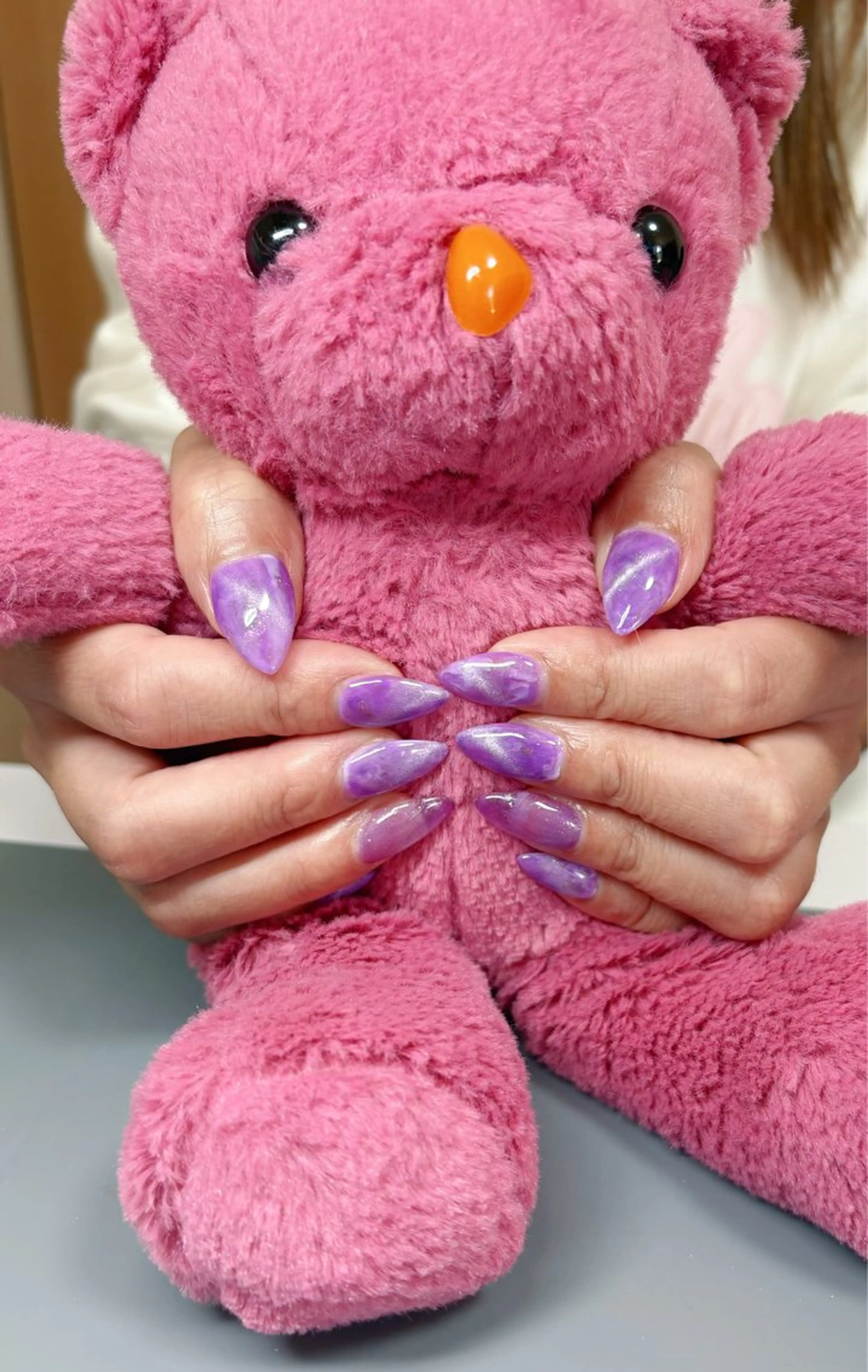 ネイル 長さ出し マグネットネイル 大理石ネイル(マーブル) 自宅サロン mArsのネイルデザイン