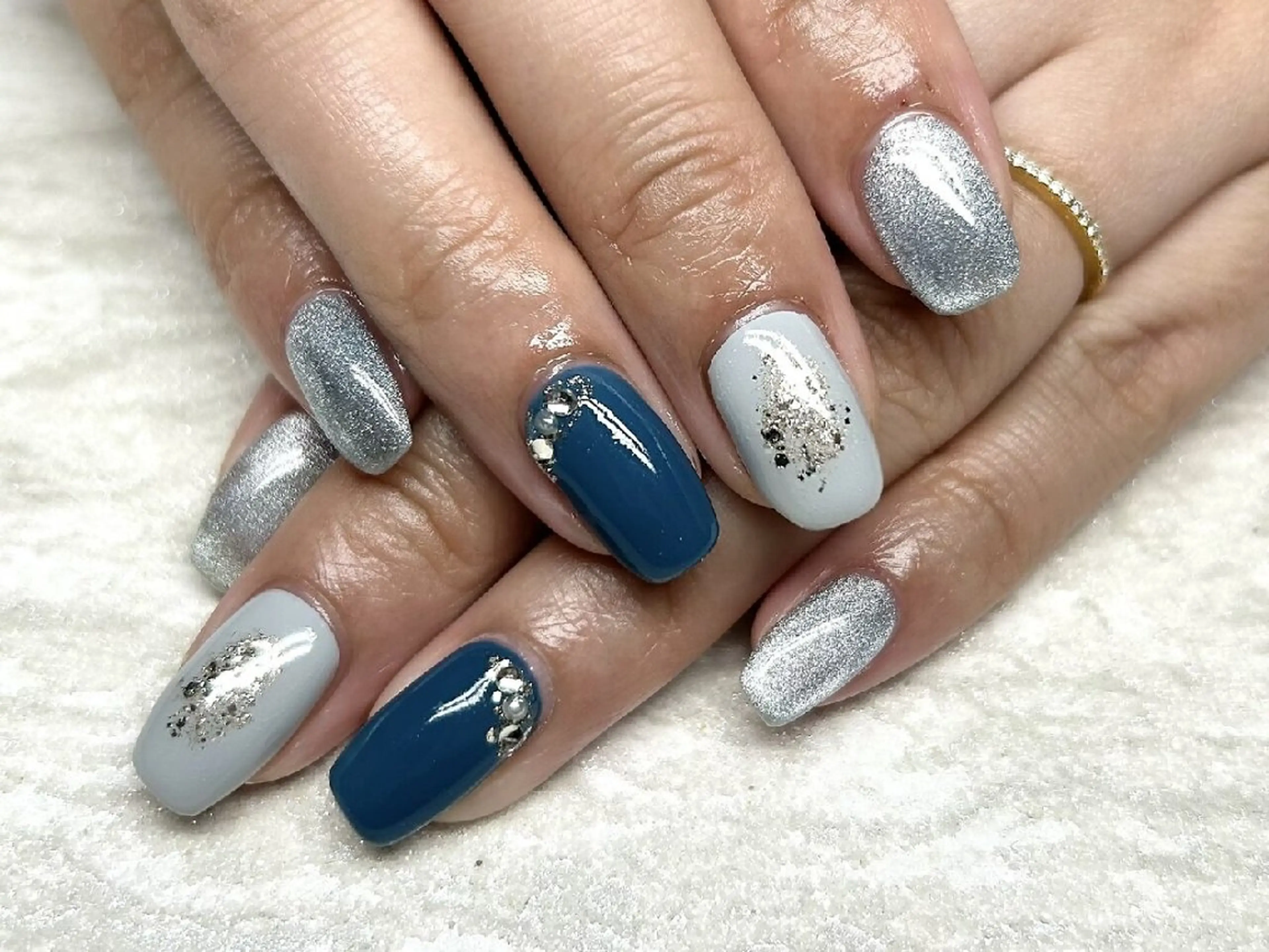 ネイル アートネイル ハート 韓国ネイル マグネットネイル シンプルネイル ハンドネイル JULIE NAILのネイルデザイン