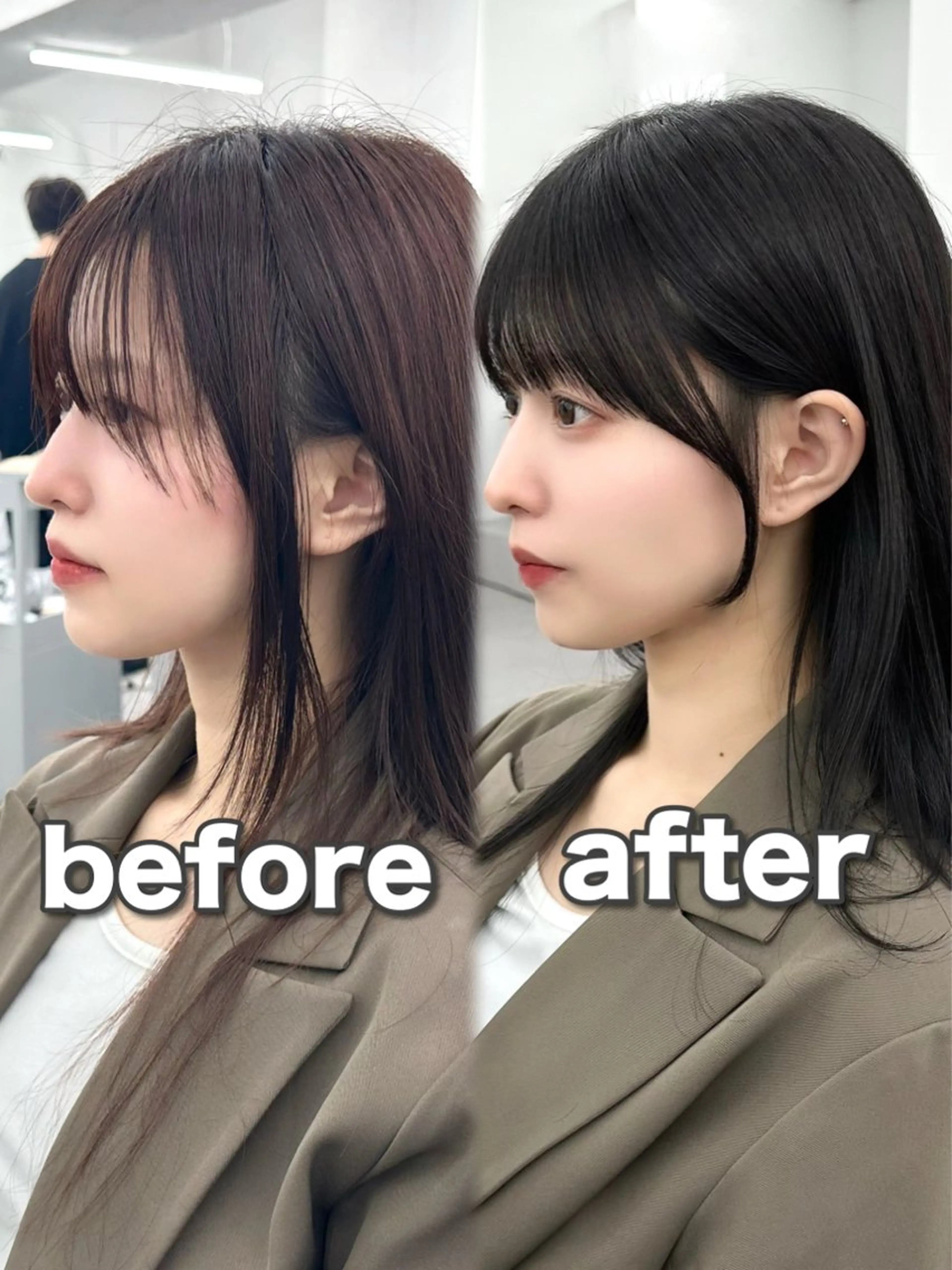 セミロング カラー メンズ メンズ韓国風 透明感カラー 韓国風ヘア レイヤーカット カット ヘアカラー トリートメント ヘッドスパ ヘアセット 前髪顔まわりカット 🌈中村海聖のヘアスタイル