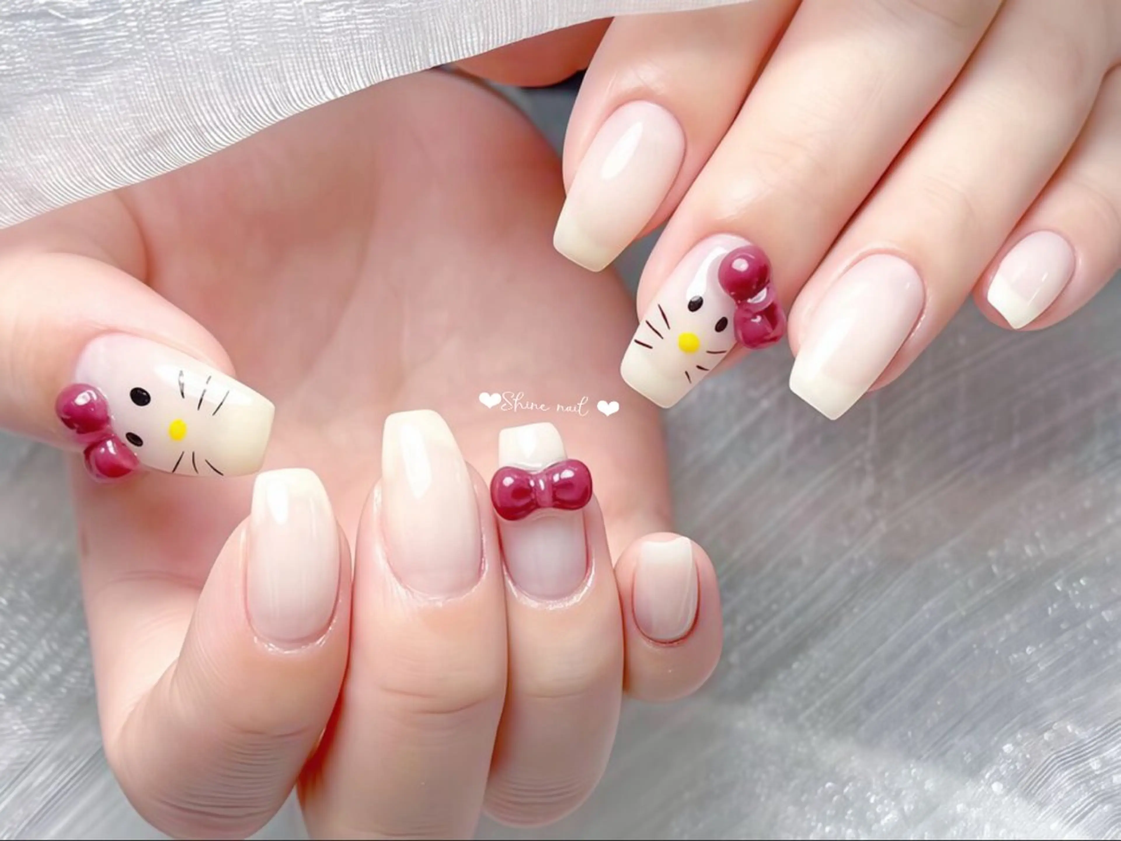 ネイル ハンドネイル 〜Shine Nail〜【サイナネイル】パラジェル／ 長さだし／持ち込み／ワンホン／フィルイン所属・サイナ🎀 長さだし&デザインのネイルデザイン