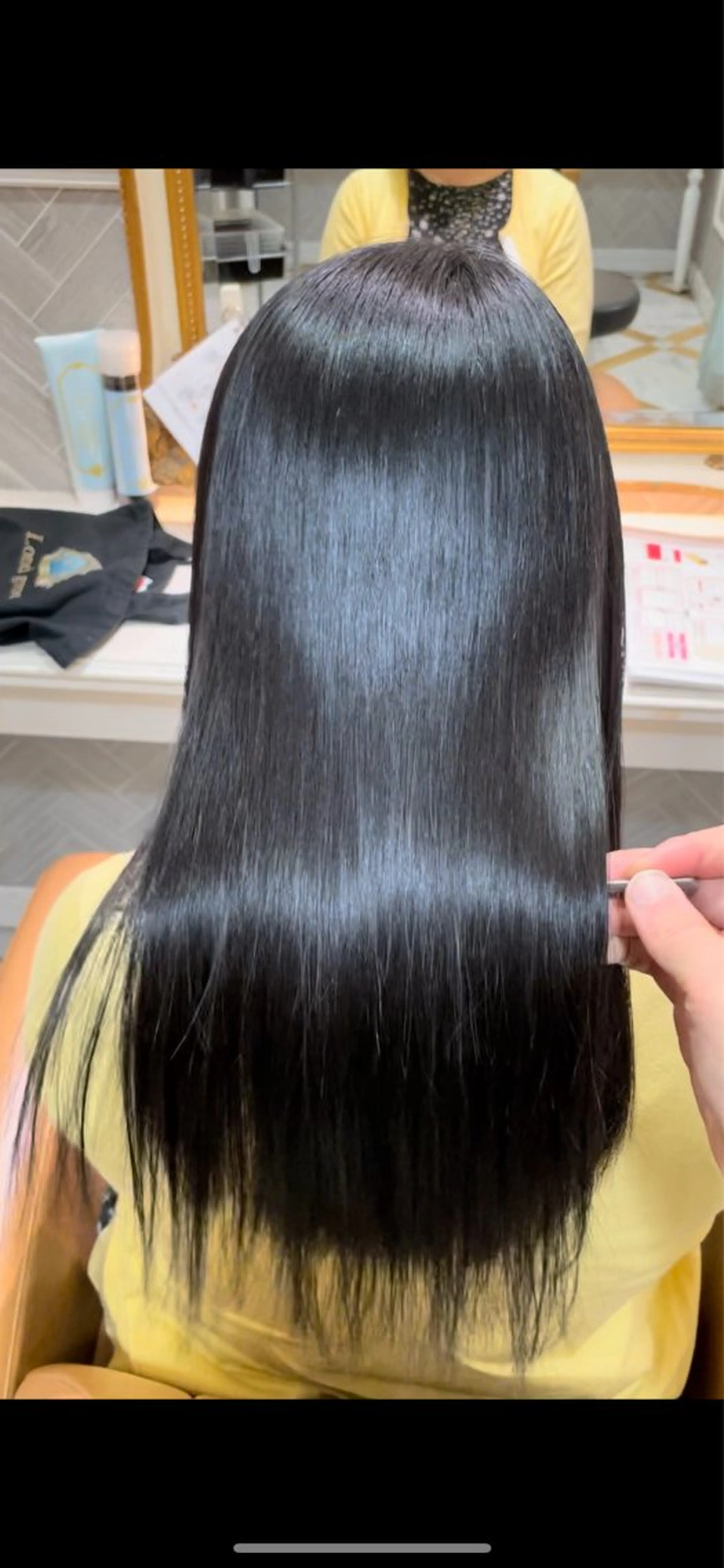 ミディアム 髪質改善 韓国風ヘア レイヤーカット 縮毛矯正 カット 縮毛矯正 トリートメント 美髪縮毛矯正🤍 髪質改善/Shinaのヘアスタイル