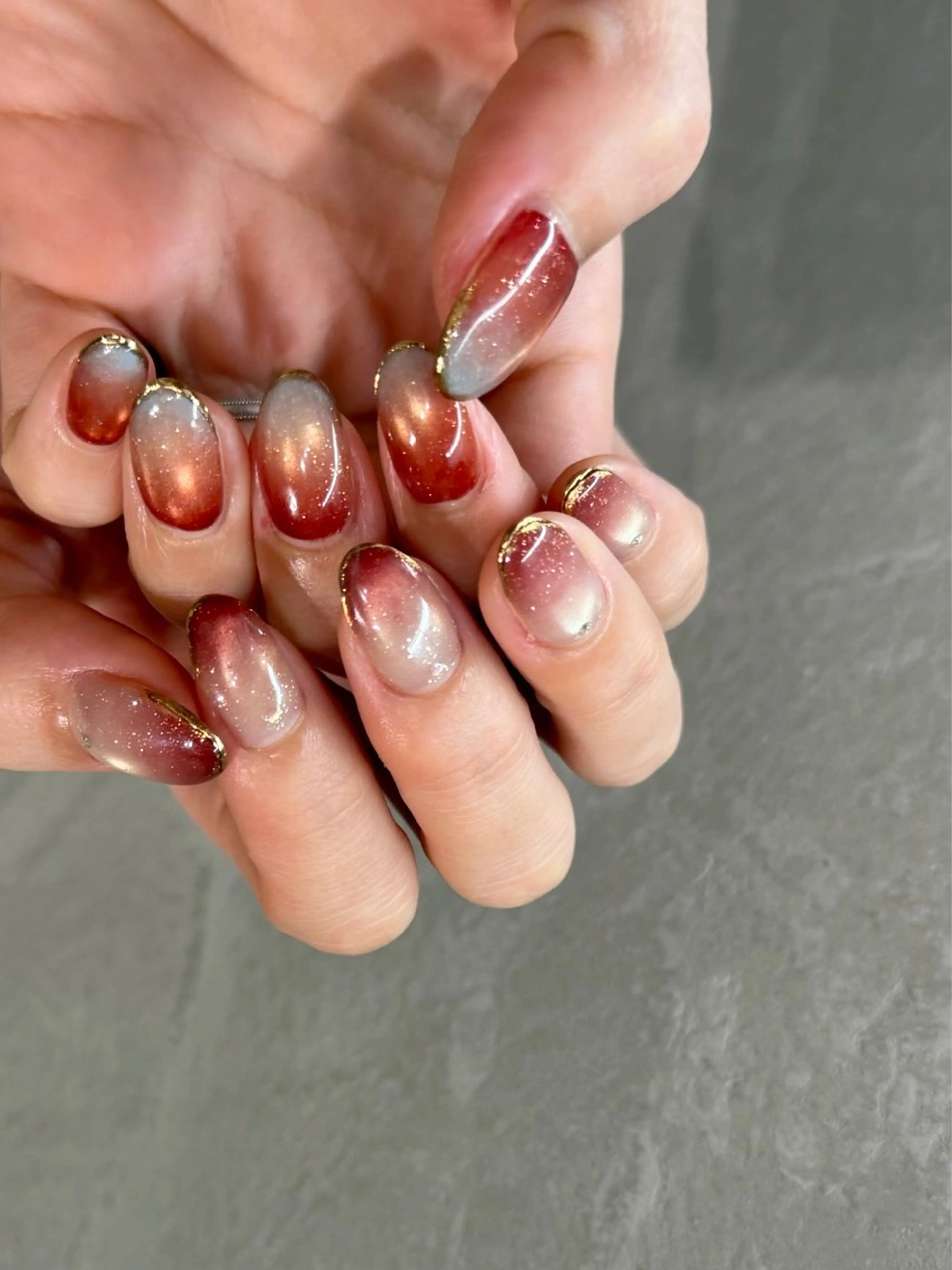 ネイル マグネットネイル ハンドネイル Yuriko Omi パラジェル/渋谷のネイルデザイン