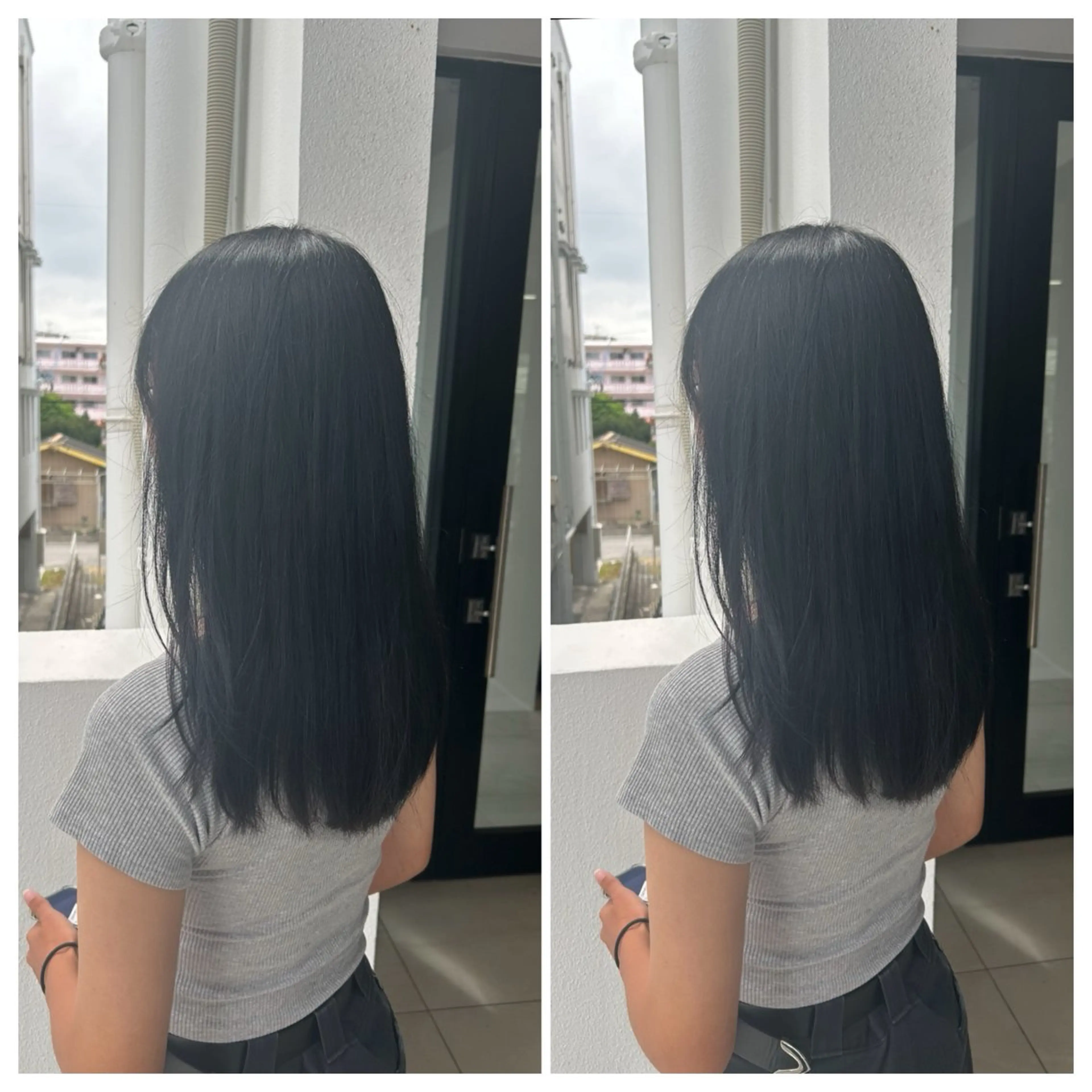 セミロング カラー ブラウンカラー ダークブラウン 富原 そらのヘアスタイル