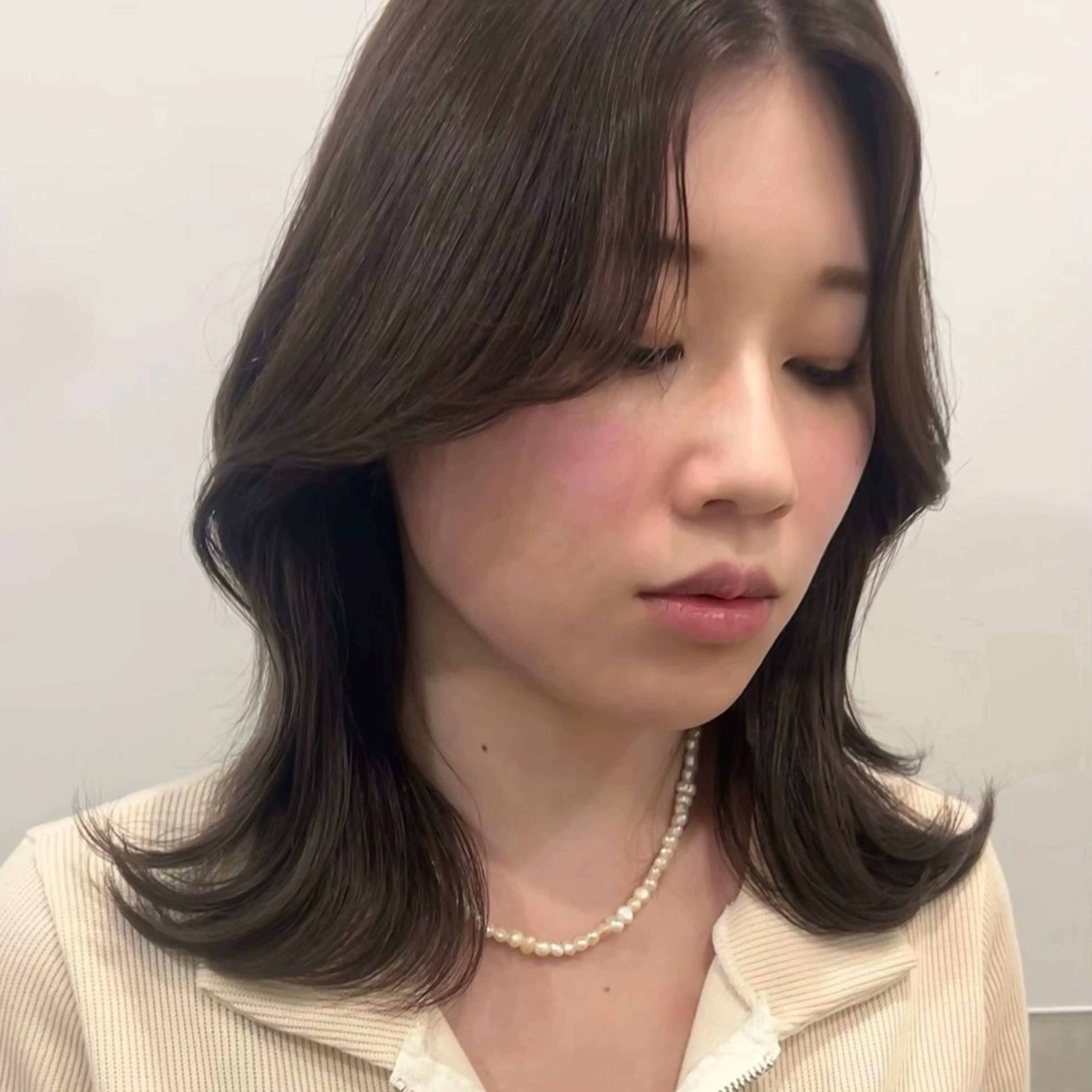 ミディアム カラー カット ヘアカラー トリートメント レイヤー/艶カラー/ Natsuho💞のヘアスタイル