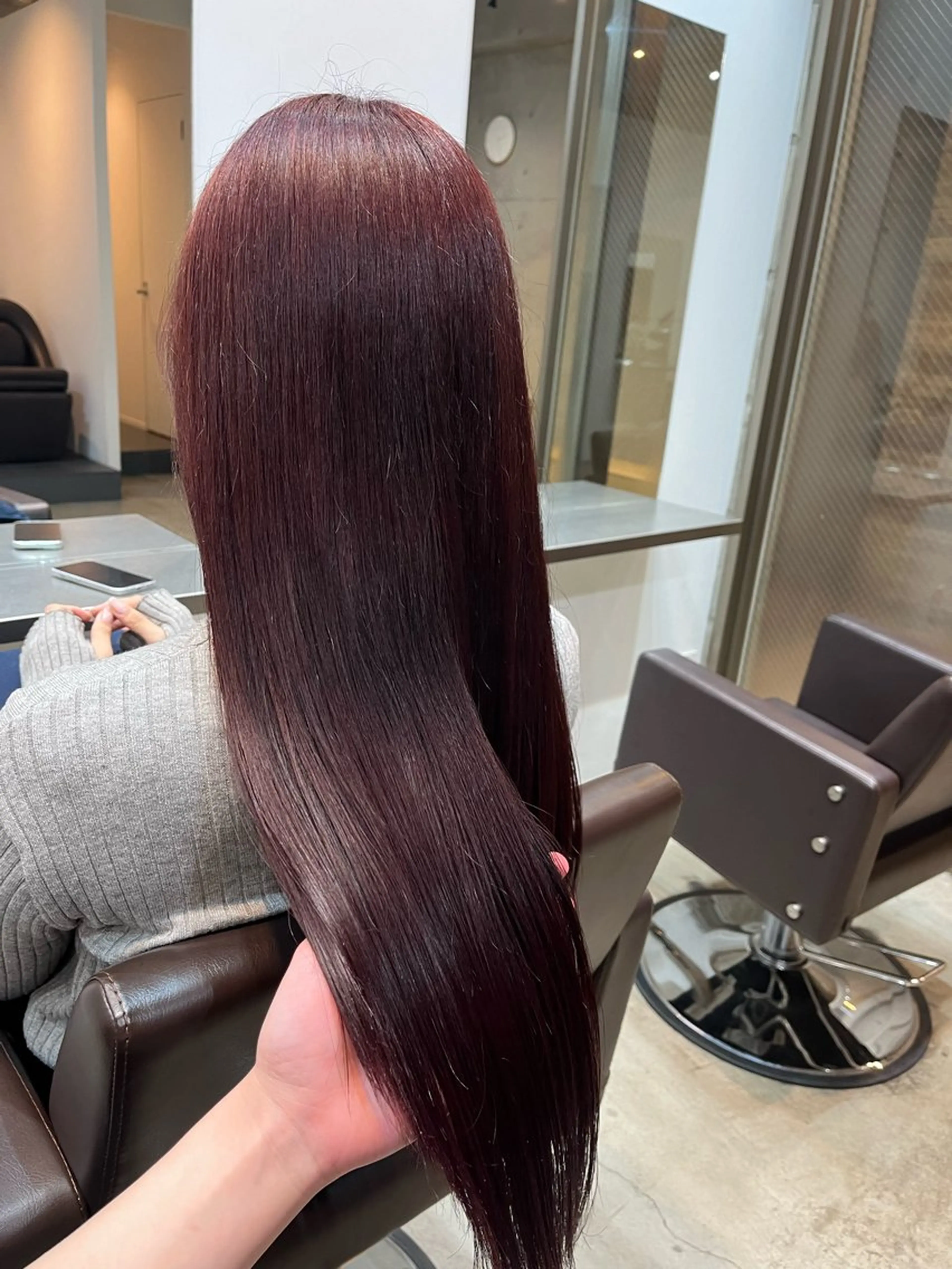 カラー レッドカラー 【arc】 佐藤未希穂/レイヤーのヘアスタイル