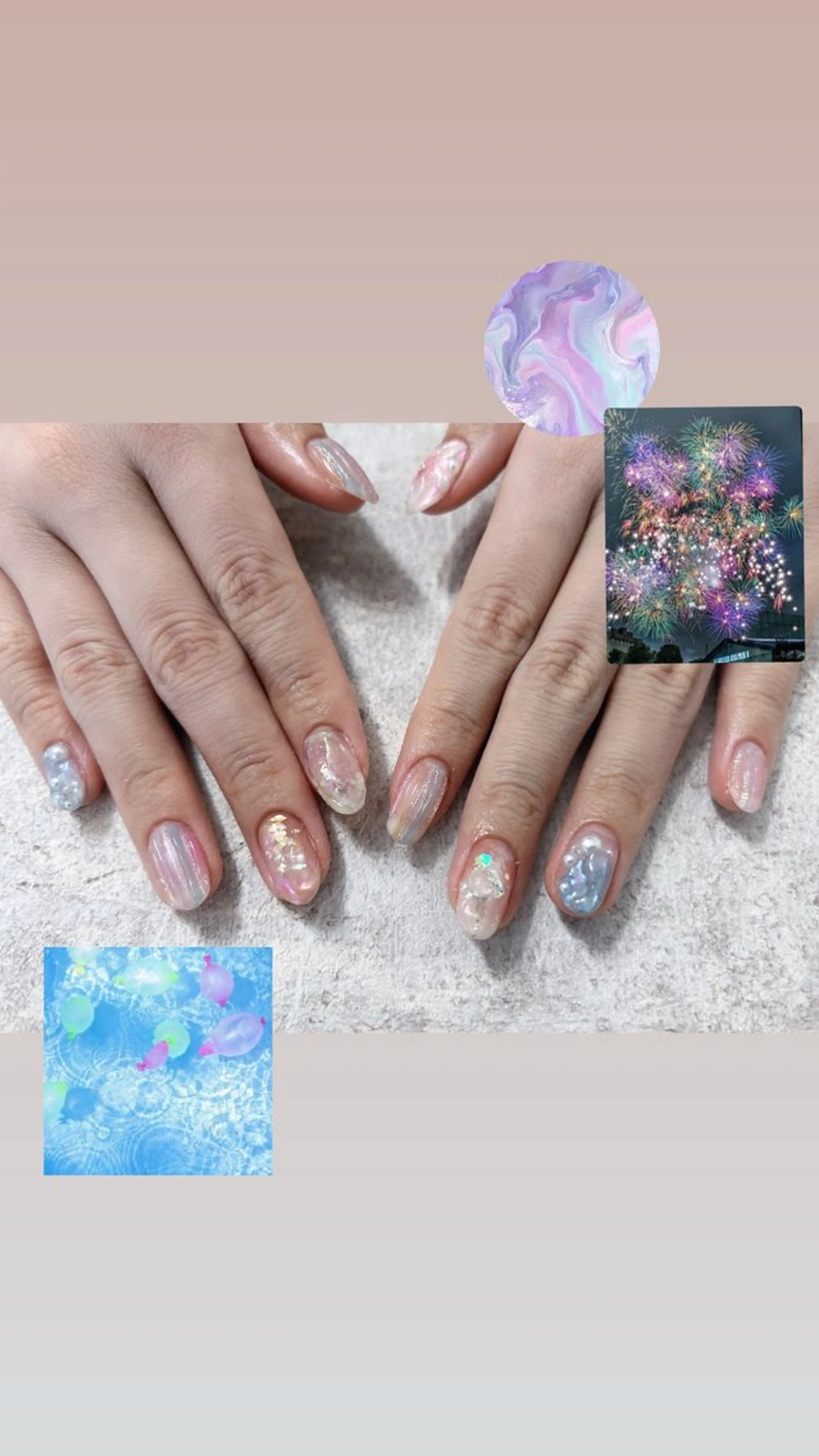 ネイル ジェルネイル パラジェル ハンドネイル 岡本 友恵のネイルデザイン