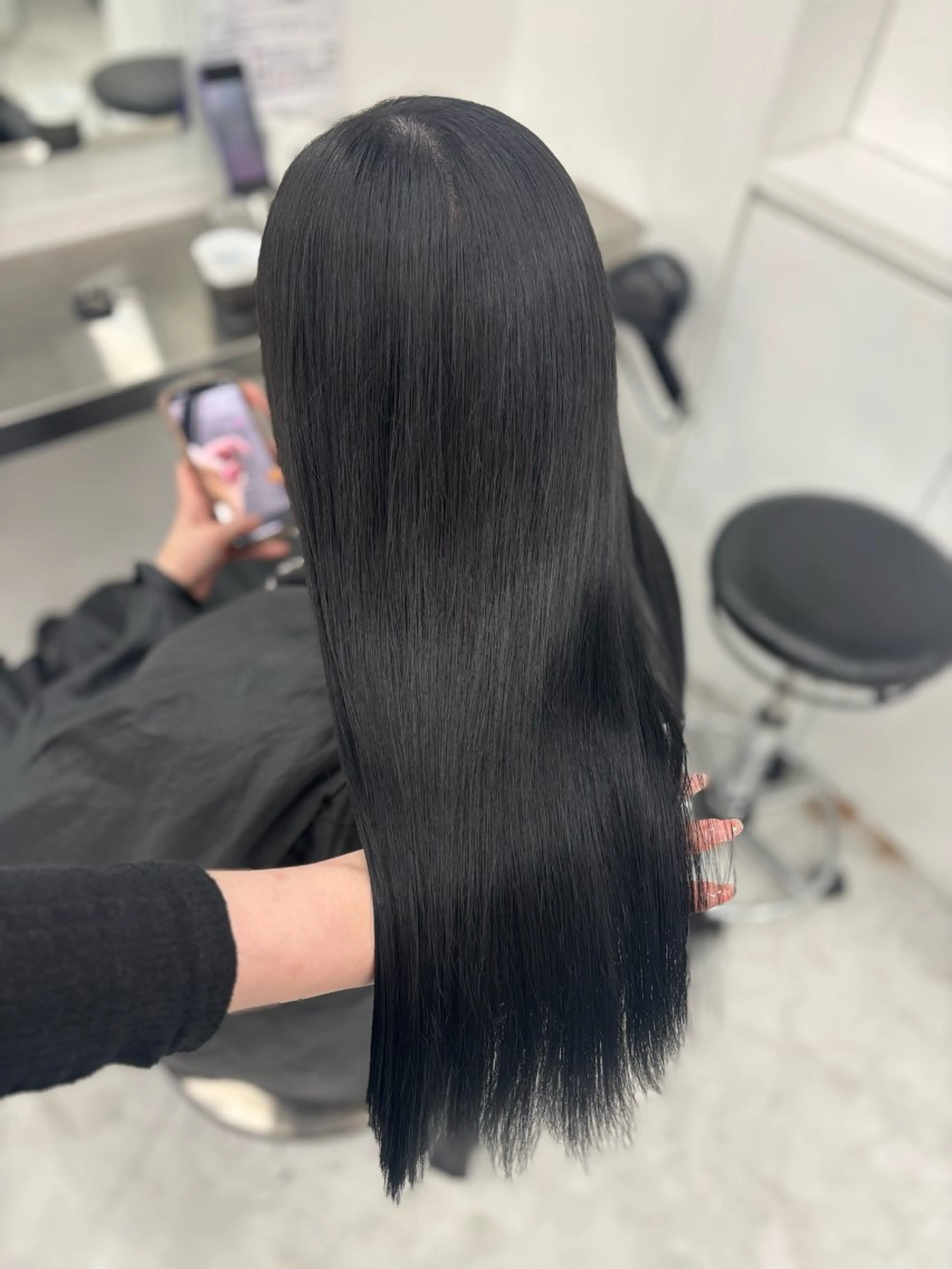 ロング カラー ヘアカラー 韓国風暗髪ヘア🤍 🫧MIREIのヘアスタイル