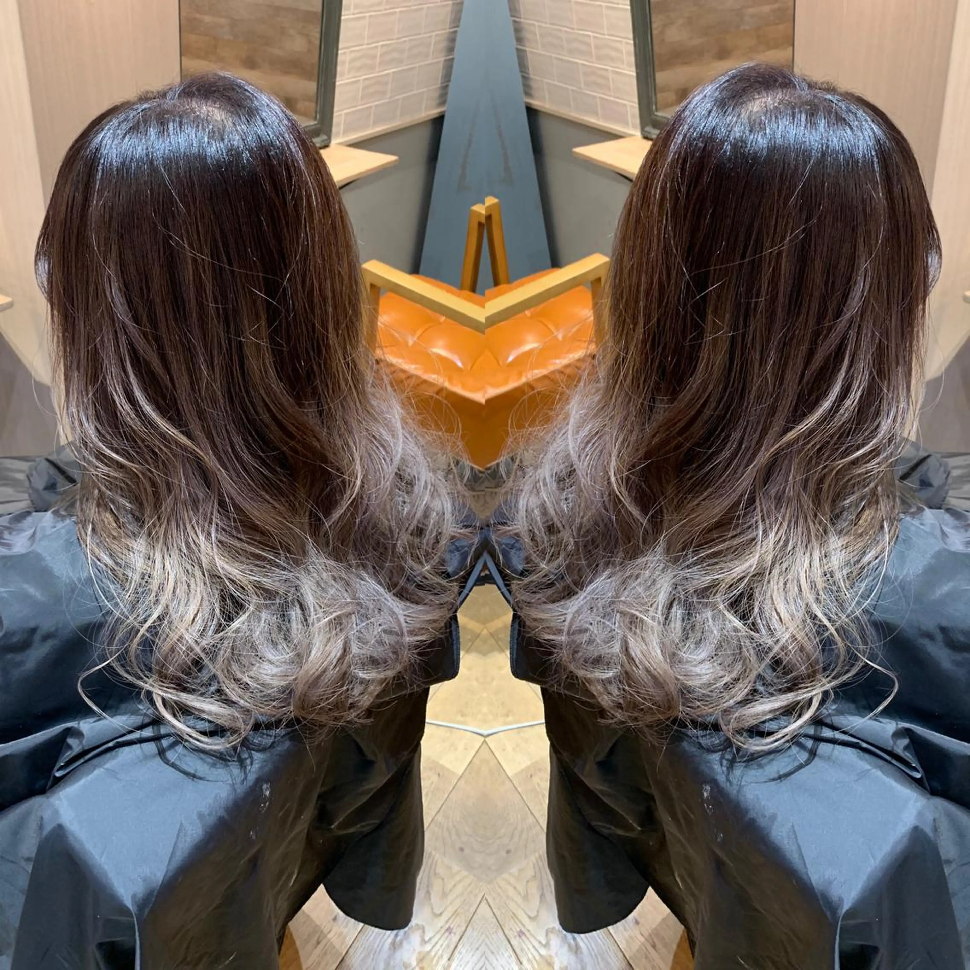 ロング カラー ヘアアレンジ アディクシーカラー グラデーションカラー ラベンダーカラー ラベンダーグレー 髪質改善特化 ミサワコウキのヘアスタイル