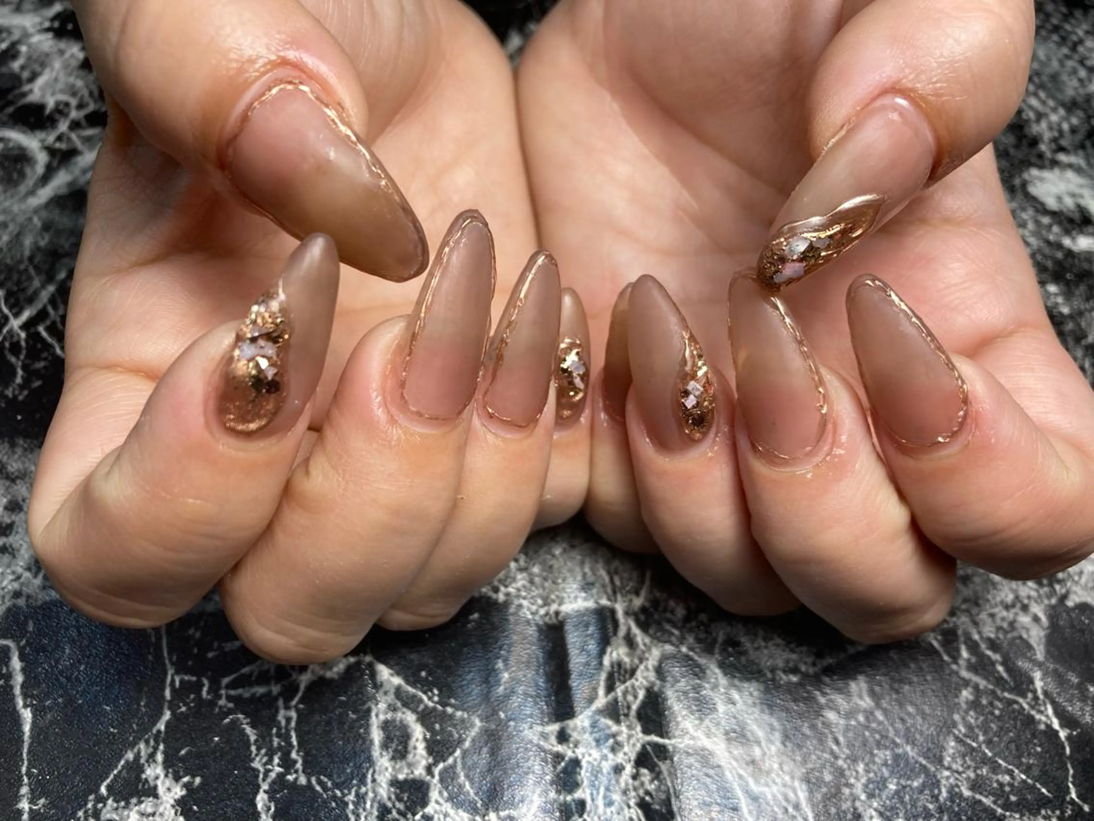 ロング ネイル スカルプネイル ハンドネイル フットネイル ✴︎ Delightのネイルデザイン