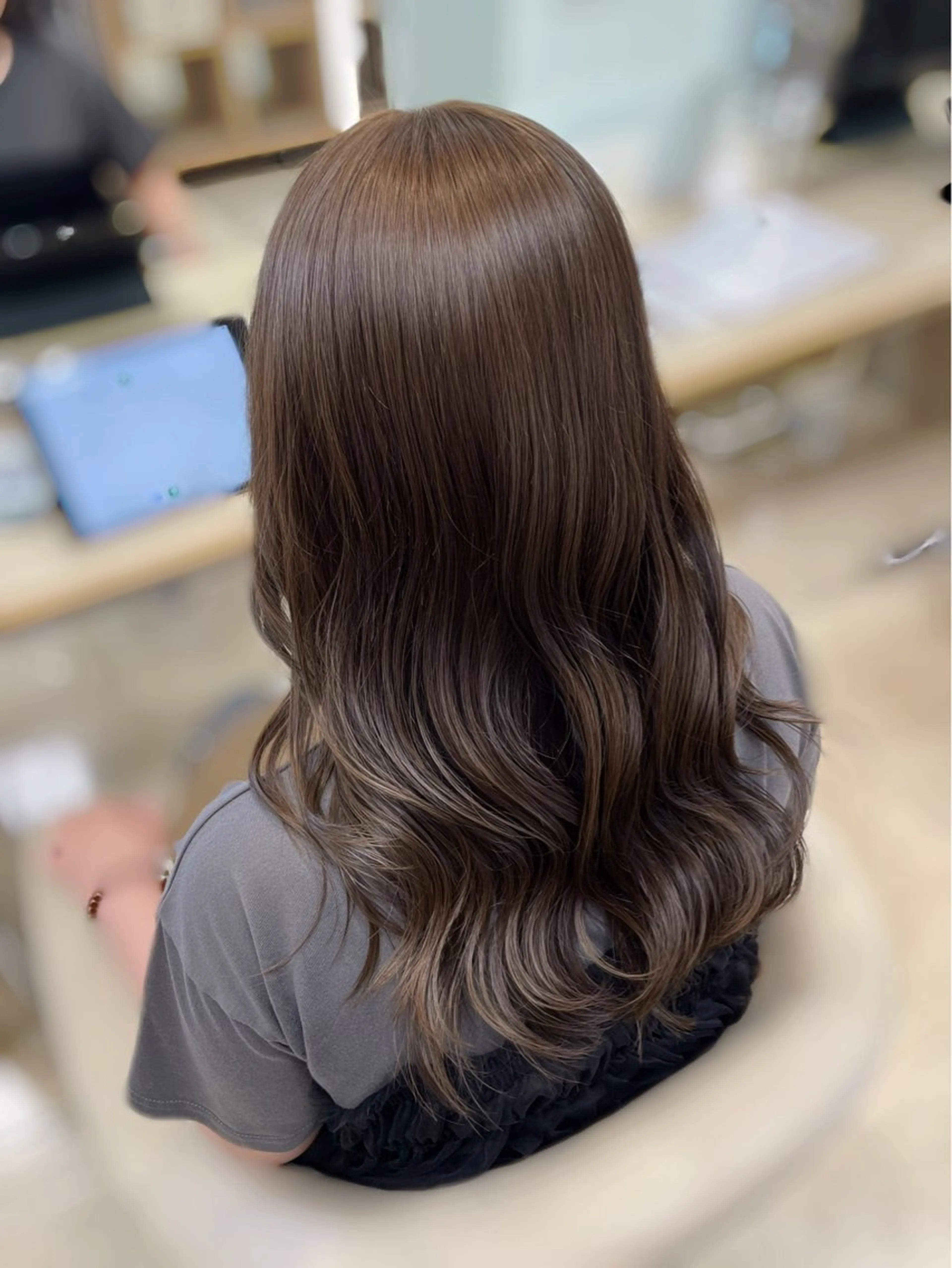 ロング カラー 透明感ワンカラー 🎀髪質改善/AOのヘアスタイル